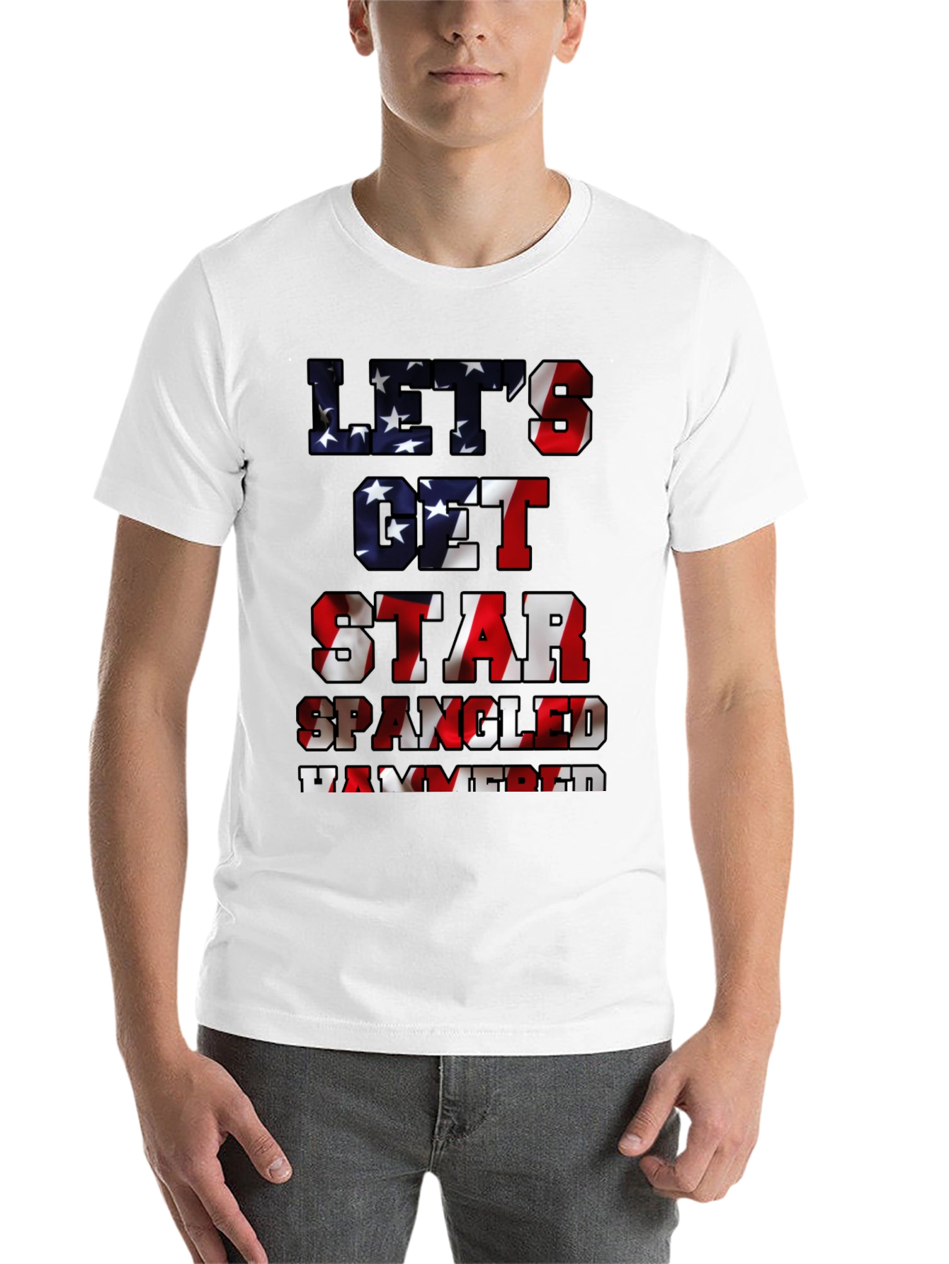 Black Let's Get Star Spangled Hammered Tee view 14