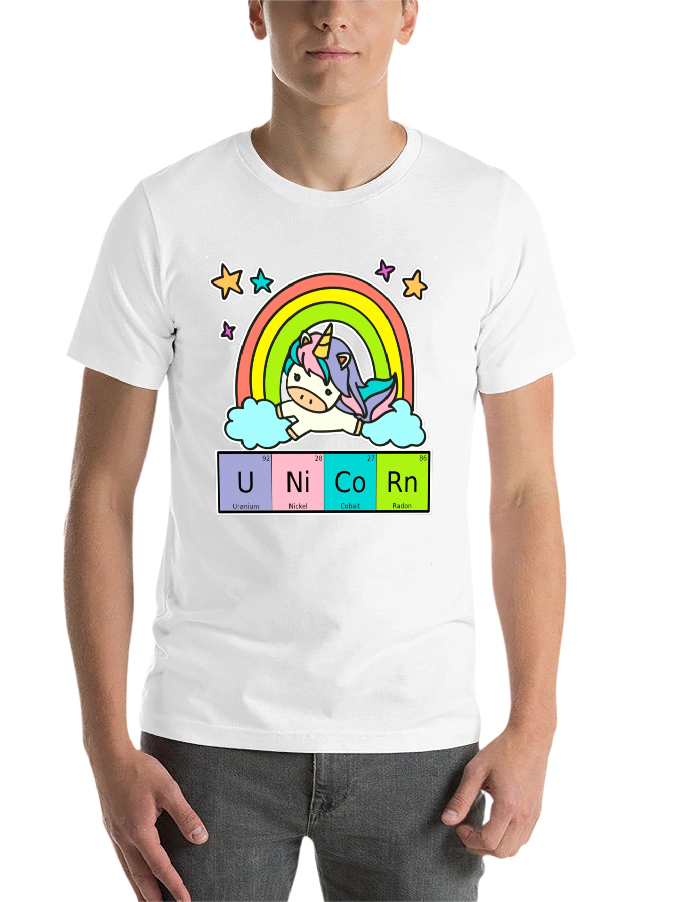 Black Unicorn Periodic Table Black T-Shirt view 14