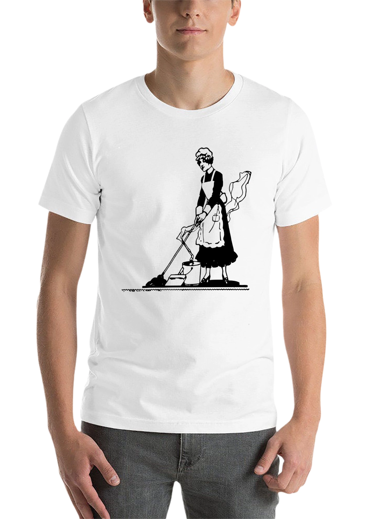 Black Vintage Housekeeper Graphic Tee - Black view 14