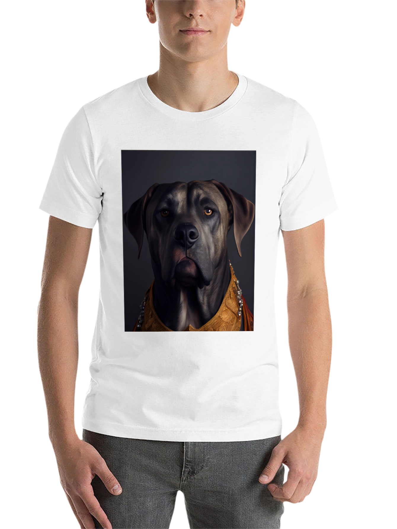 Black Dog Portrait Graphic Tee - Stylish Canine Art view 14