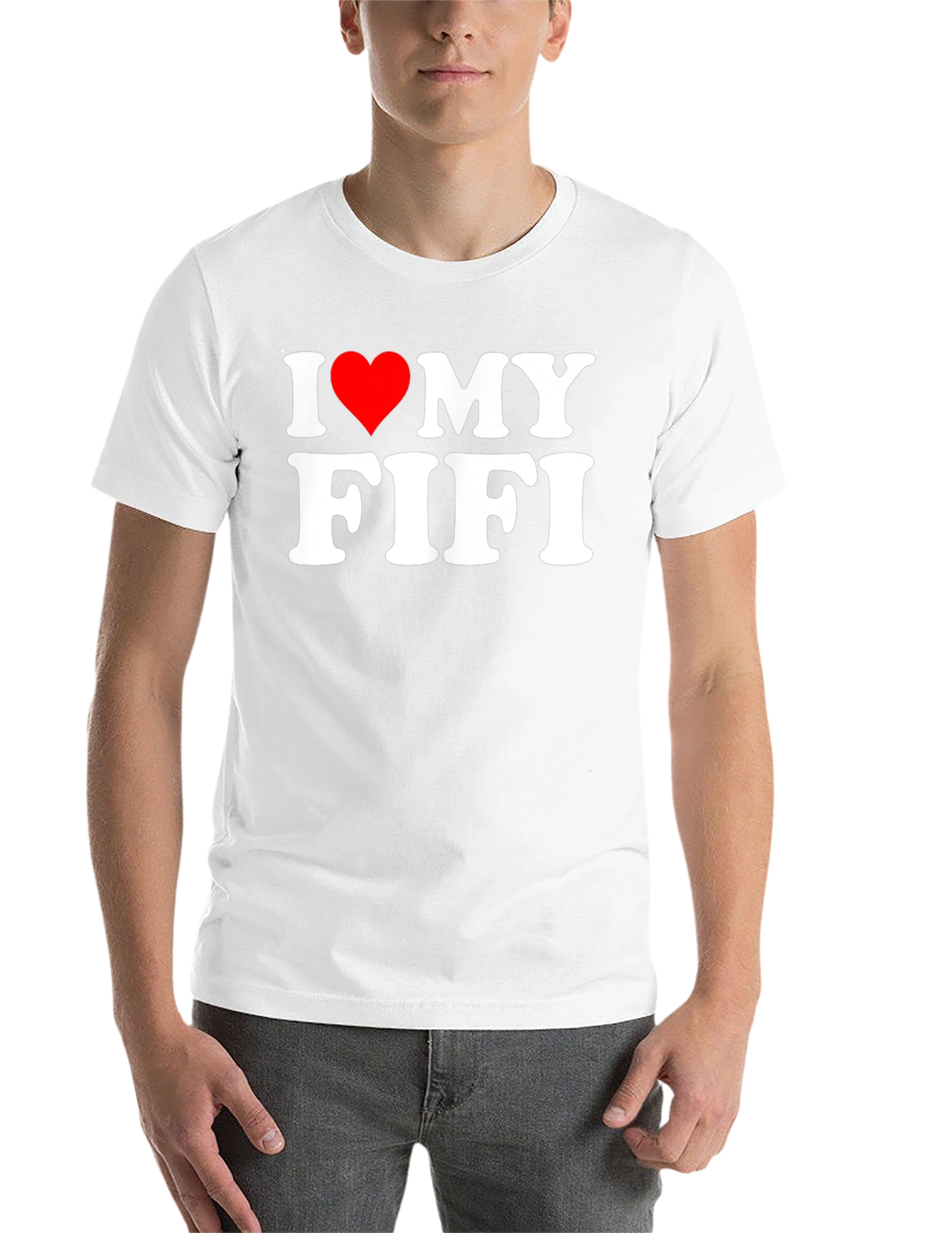 Black I Heart My Fifi T-Shirt - Novelty Graphic Tee view 14
