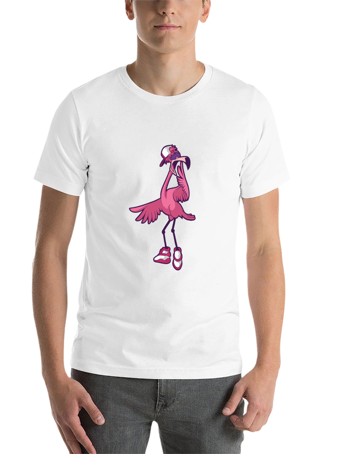 Black Funky Flamingo Graphic T-Shirt view 14
