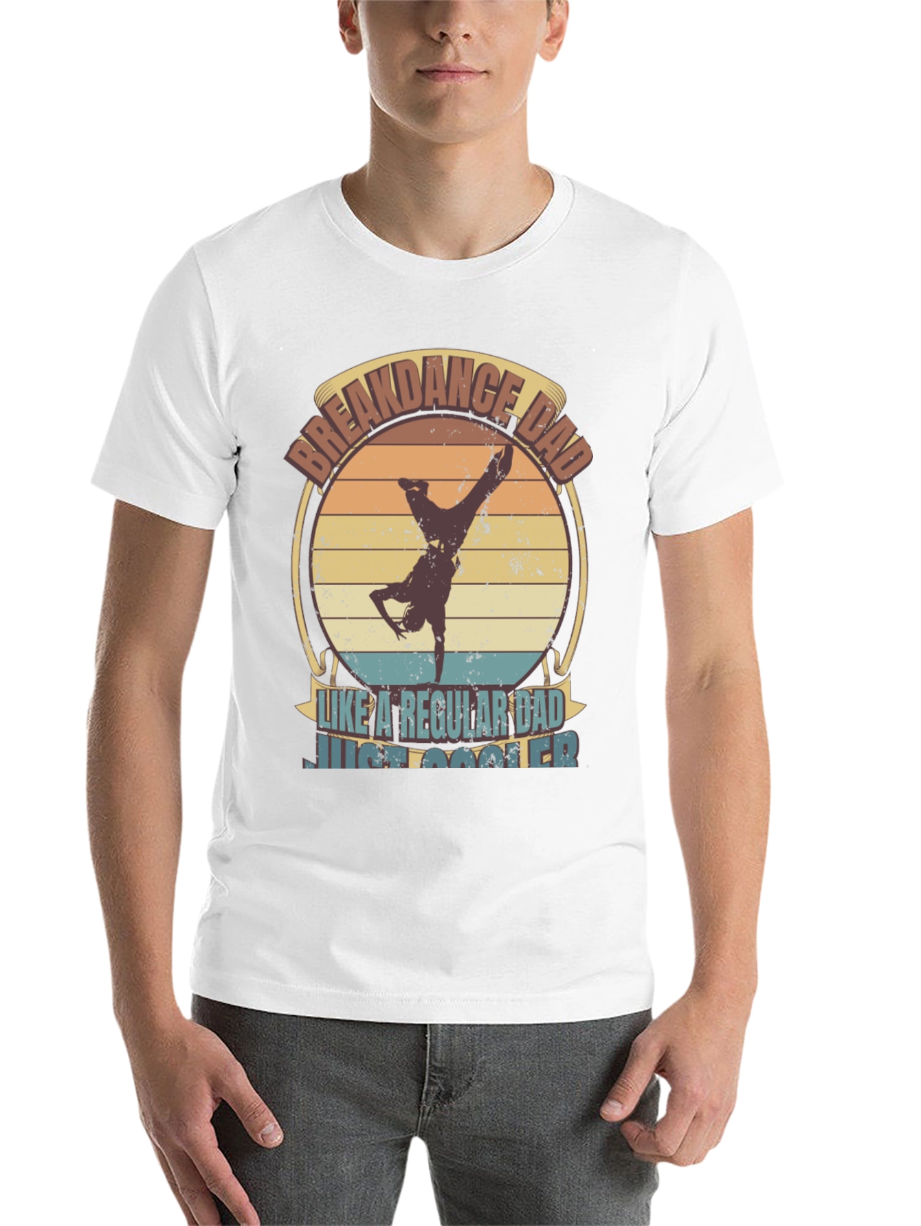 Black Breakdance Dad T-Shirt - Cool Father's Day Tee view 14
