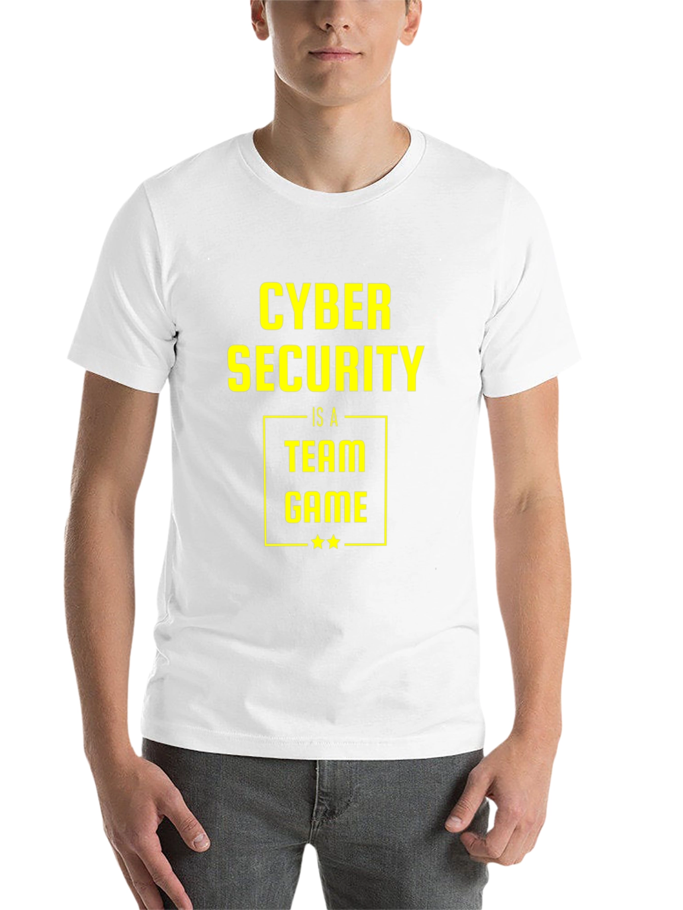 Black Cyber Security Team Game T-Shirt - Black view 14