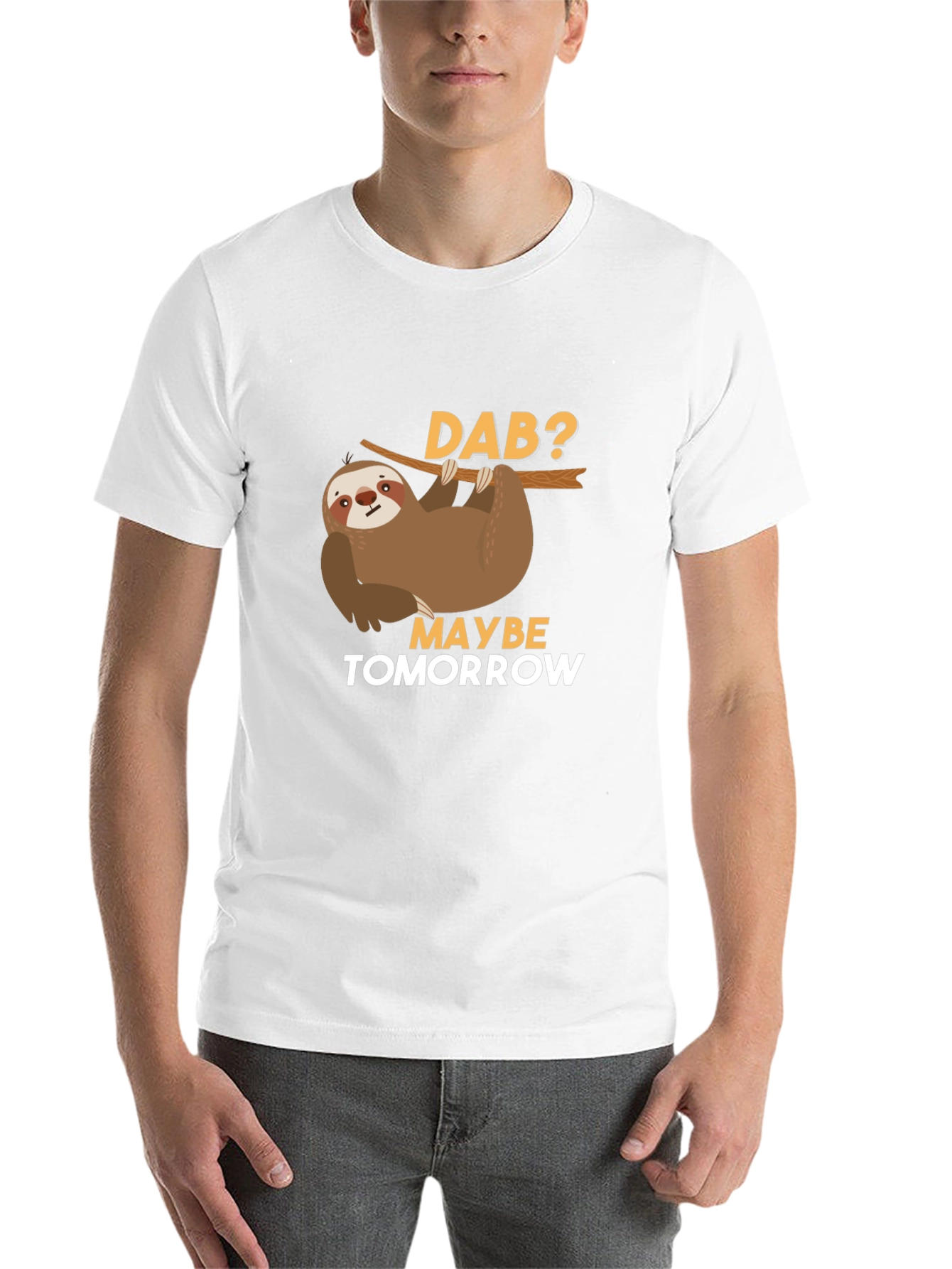 Black Funny Sloth Dab Tomorrow T-Shirt view 14