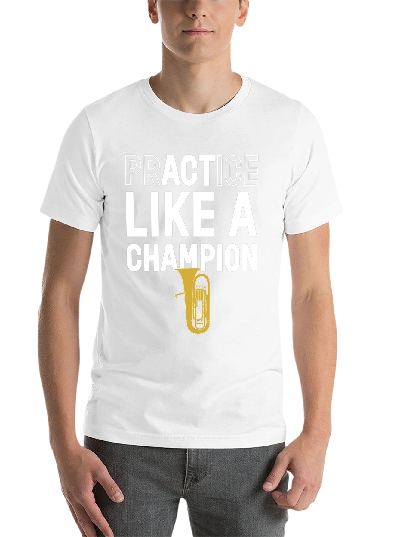 Black Practice Like A Champion Tuba Player T-Shirt view 14