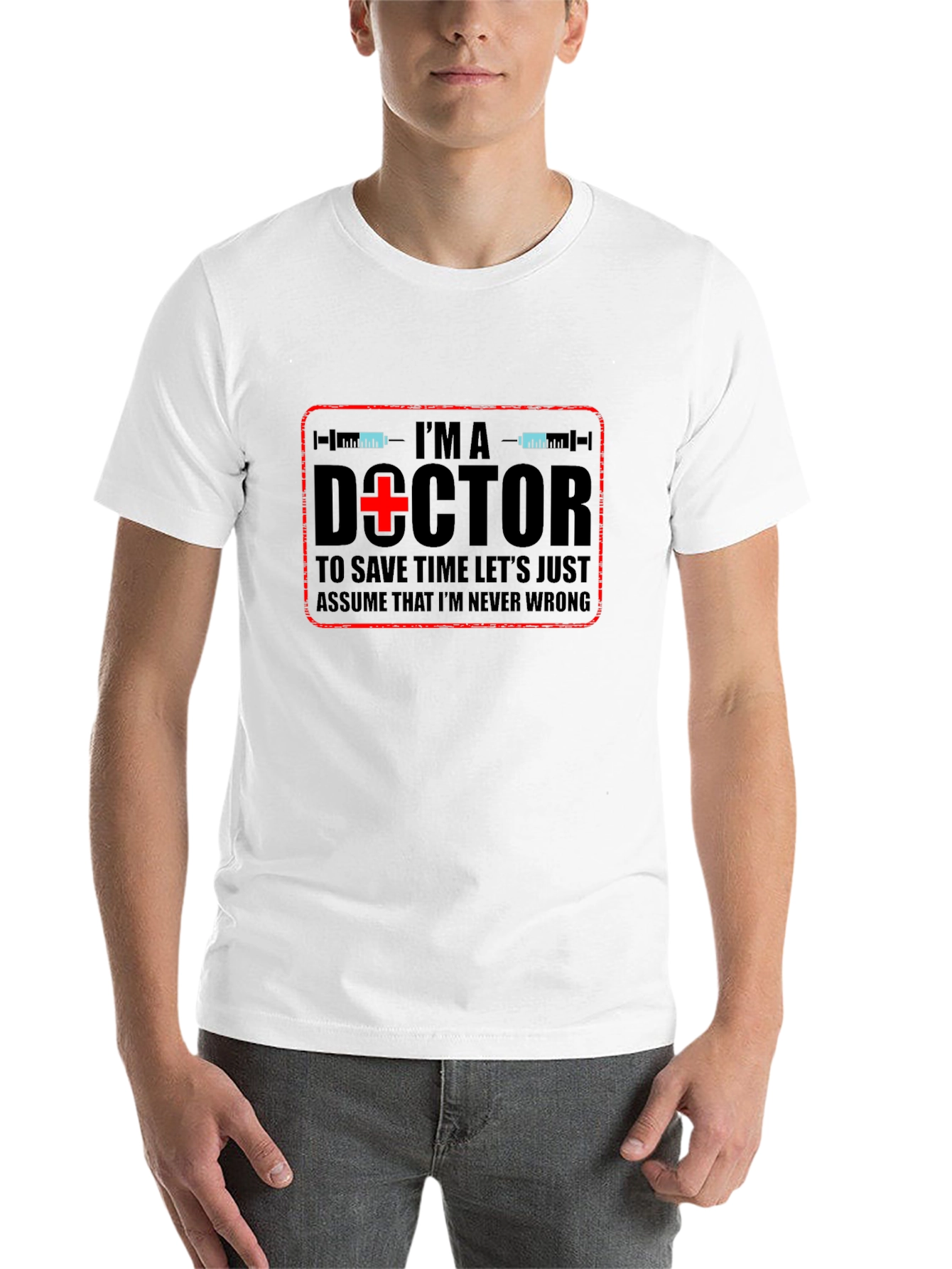 Black I'm a Doctor Graphic T-Shirt view 14