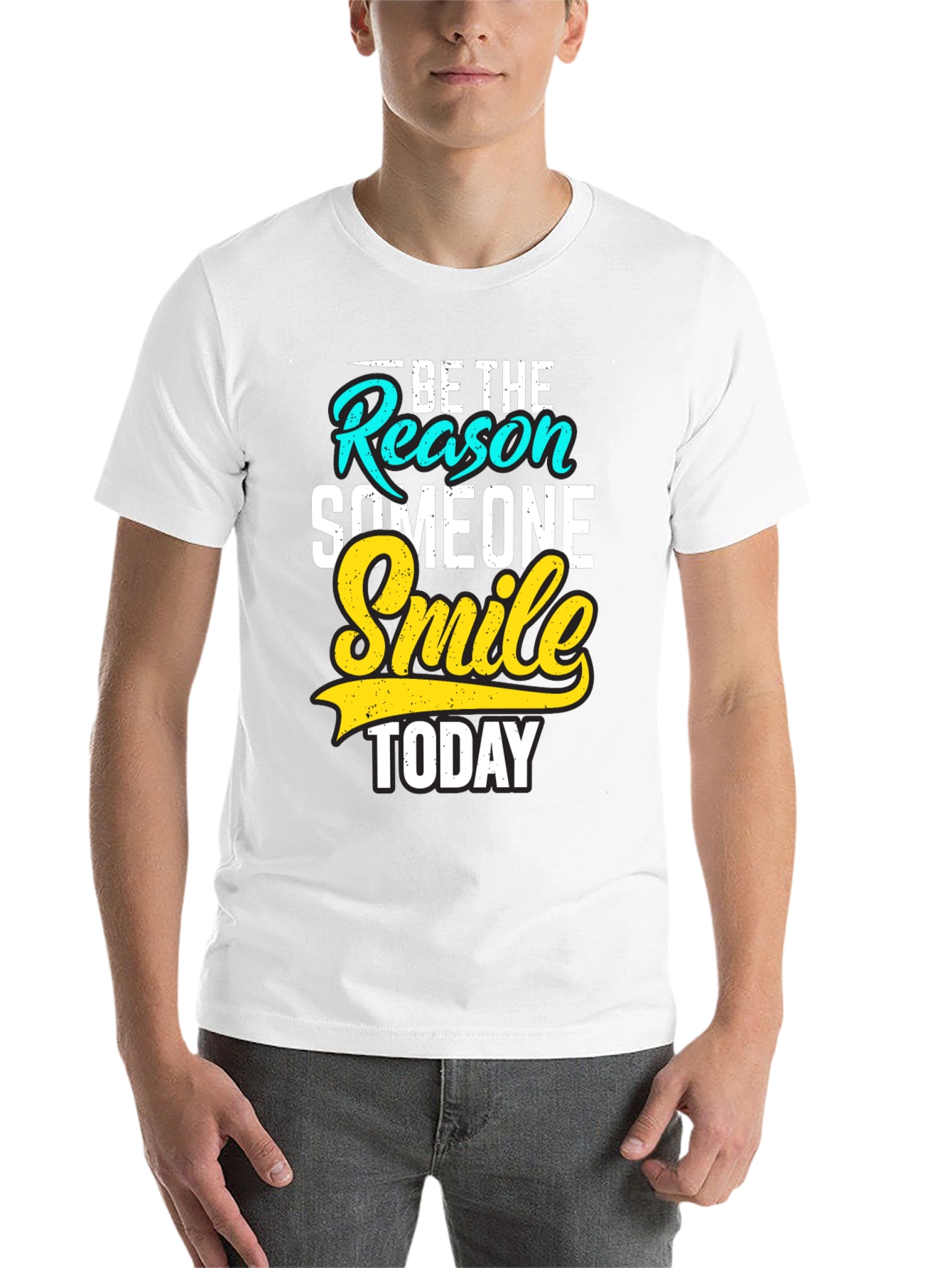 Black Be the Reason Smile Today Black Graphic Tee view 14