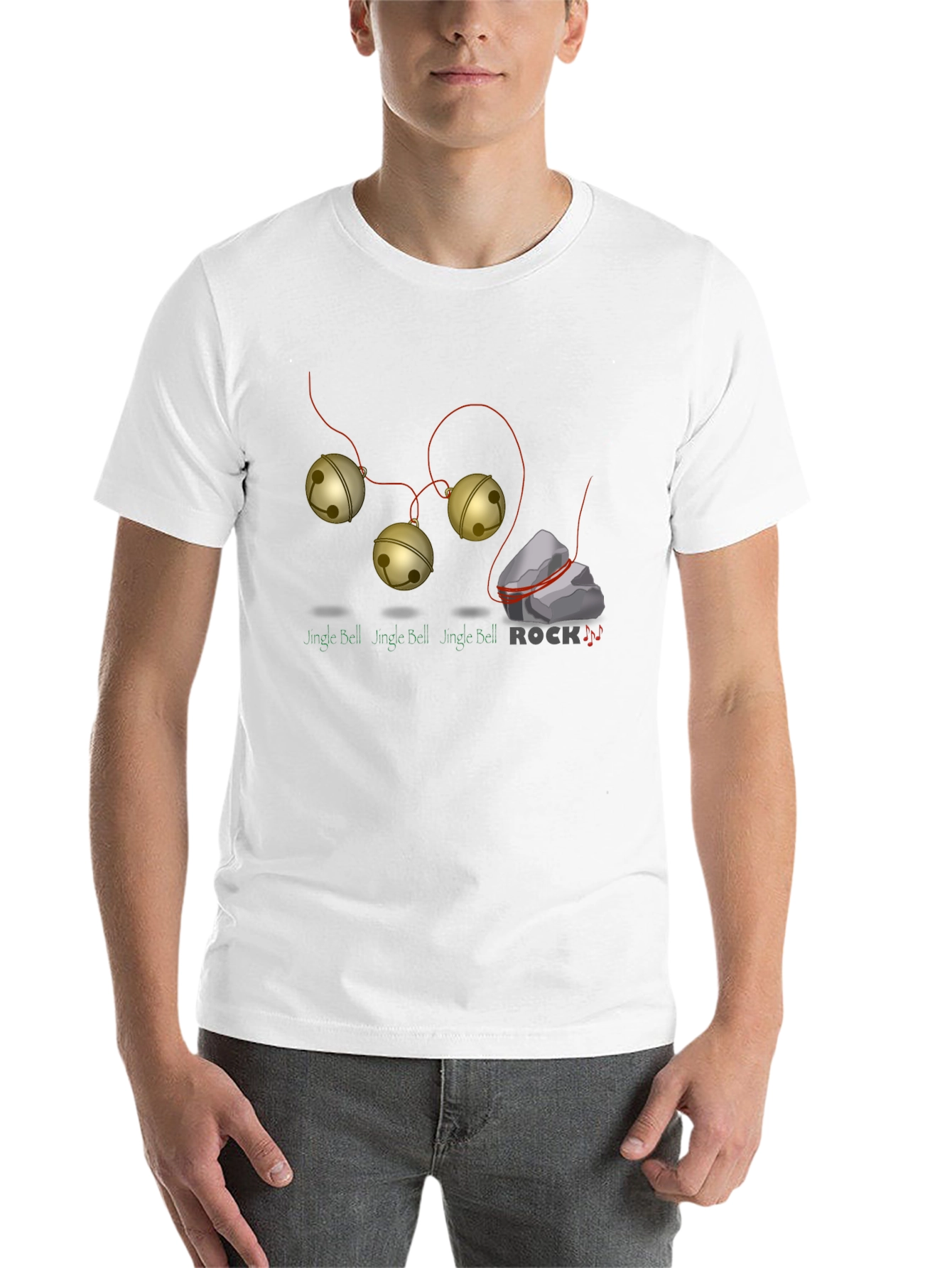 Black Jingle Bell Rock Graphic T-Shirt - Holiday Humor view 14