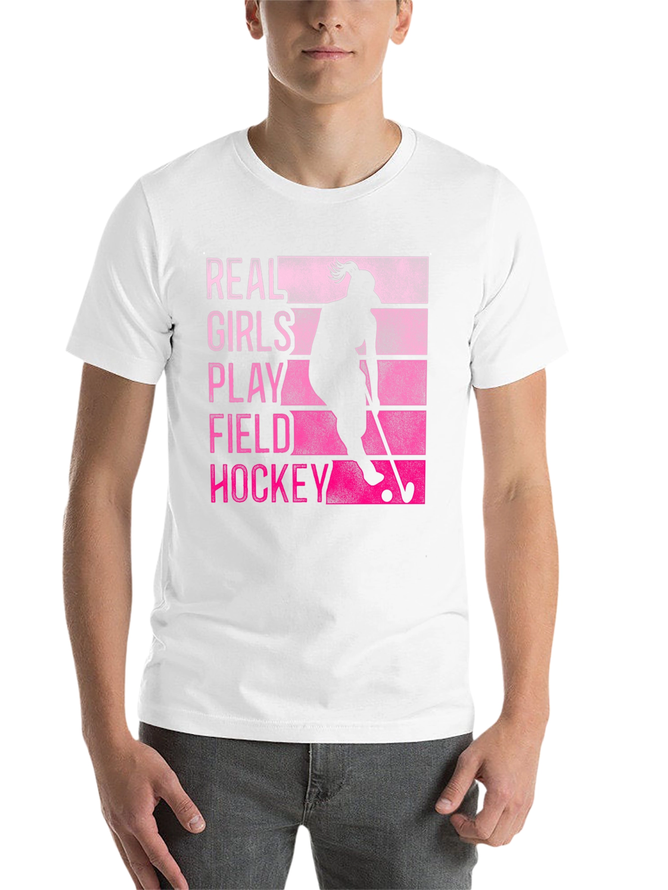 Black Real Girls Play Field Hockey T-Shirt view 14