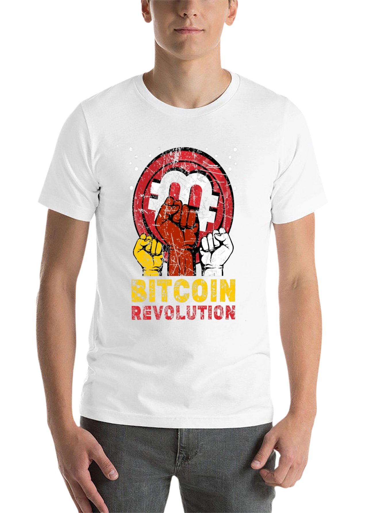 Black Bitcoin Revolution Graphic Tee view 14