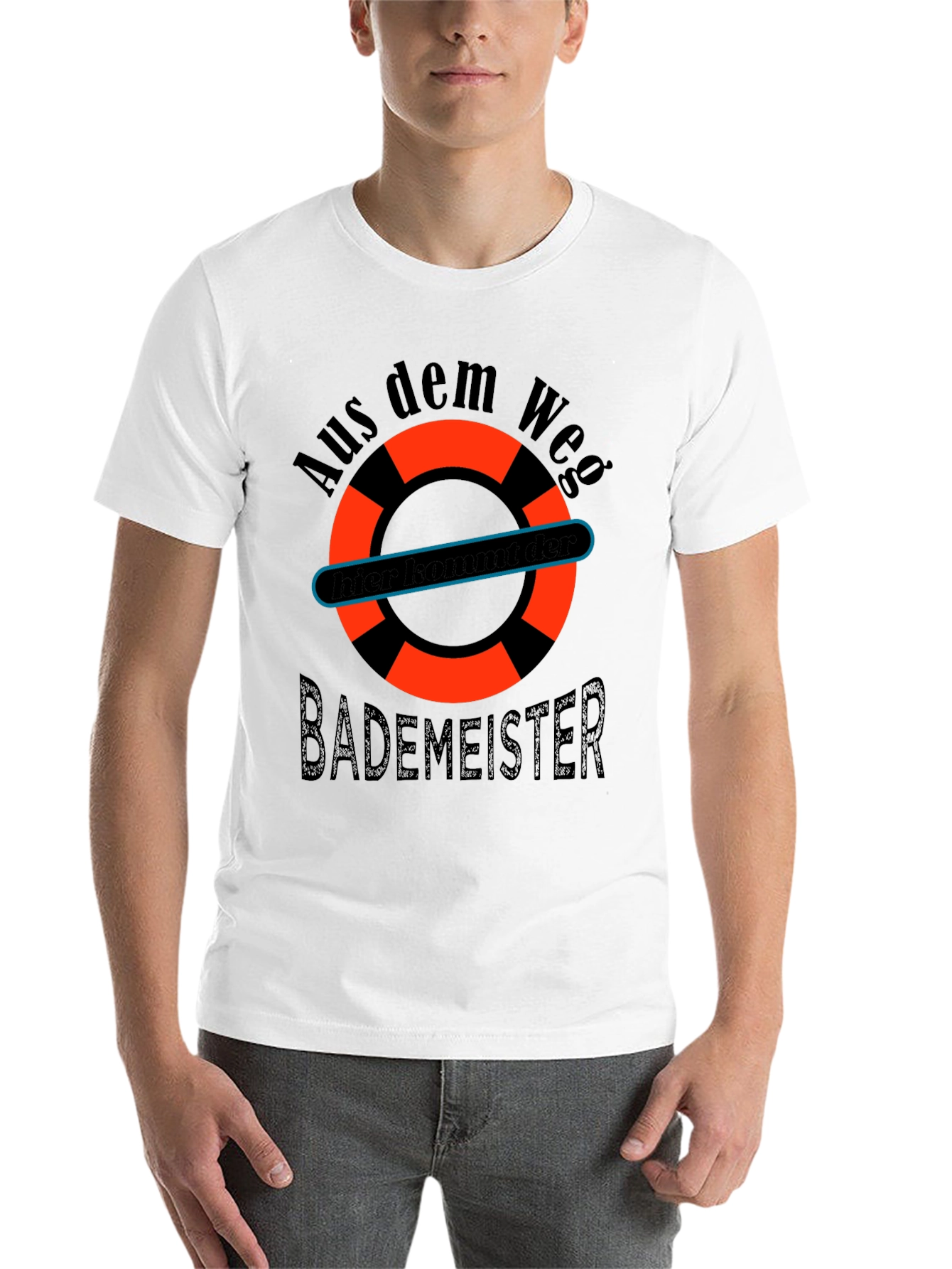 Black Funny Bademeister Lifeguard T-Shirt view 14