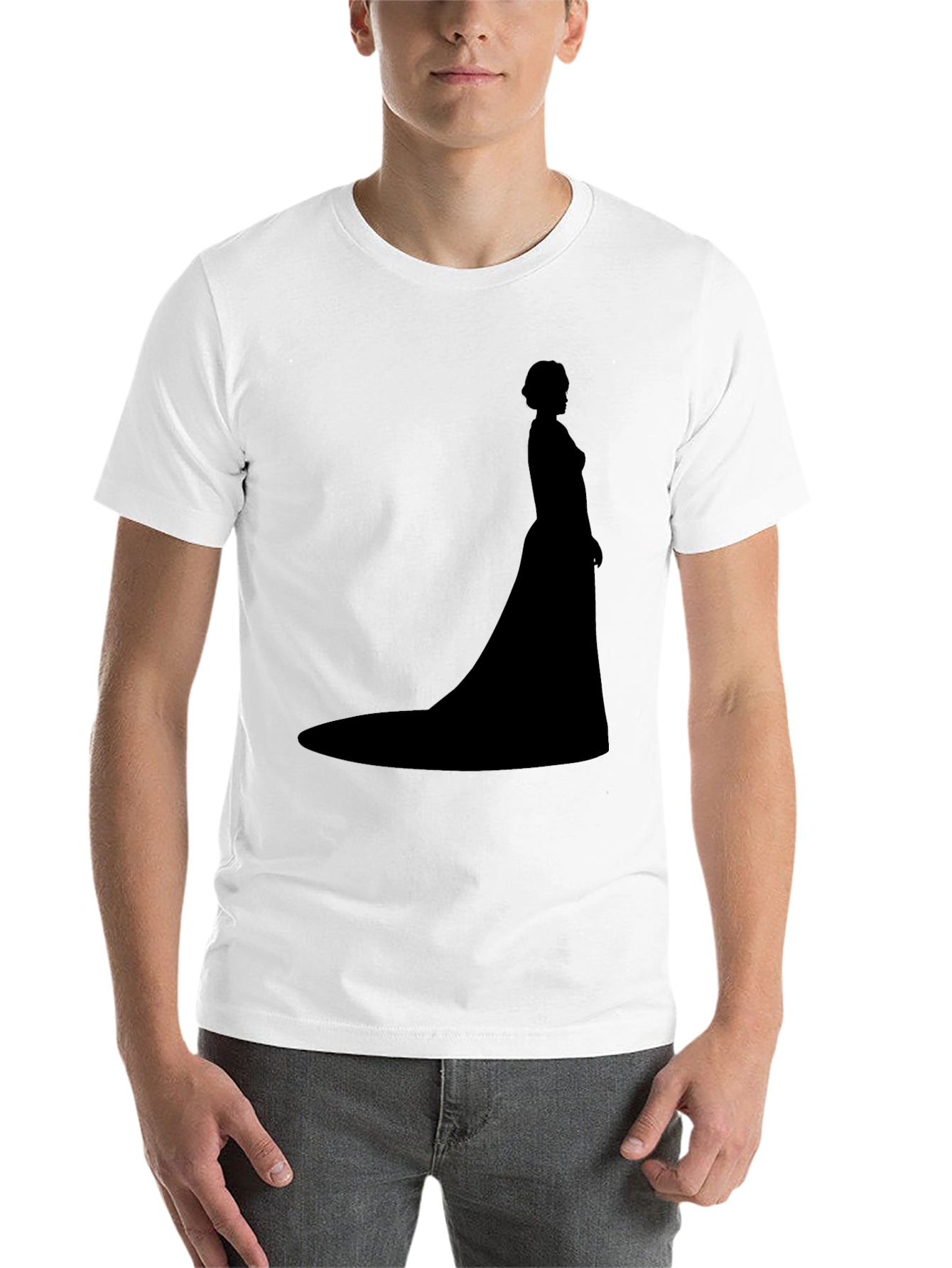 Black Elegant Silhouette T-Shirt - Classic Style view 14