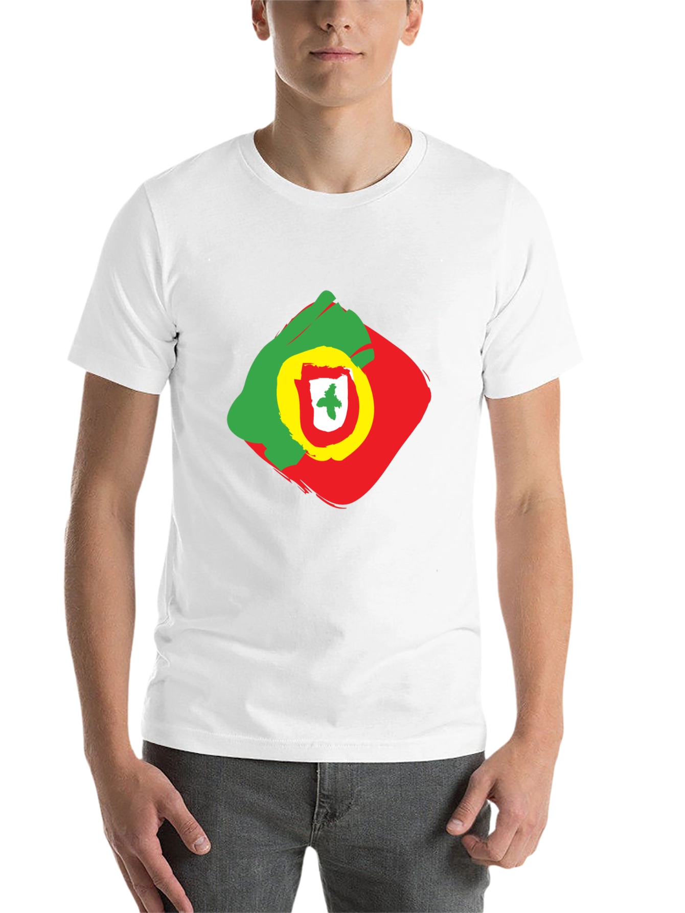 Portugal Flag Graphic Print T-Shirt - 14