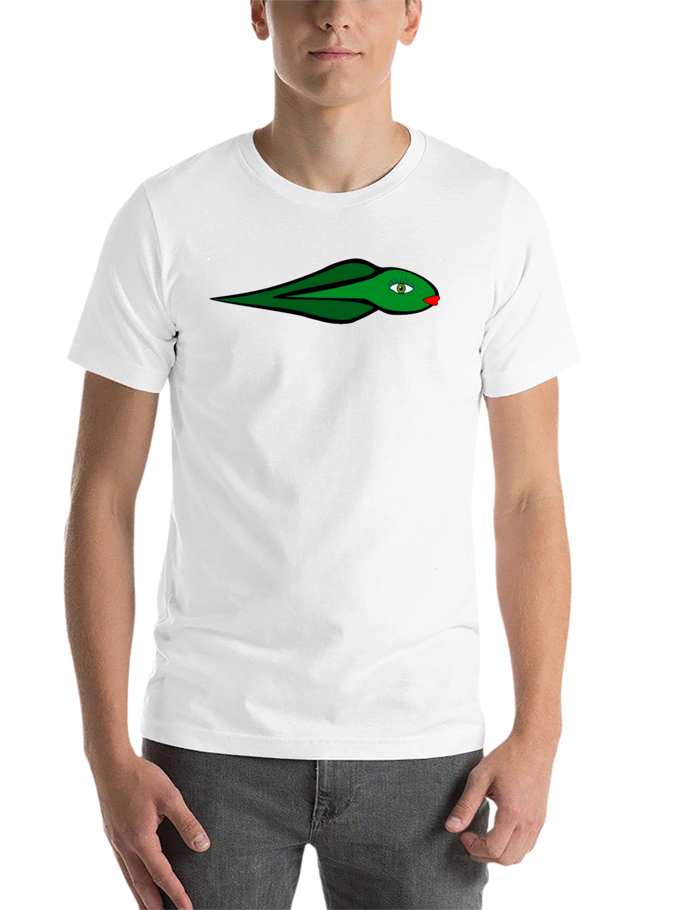 Black Black T-Shirt with Green Snake Design view 14