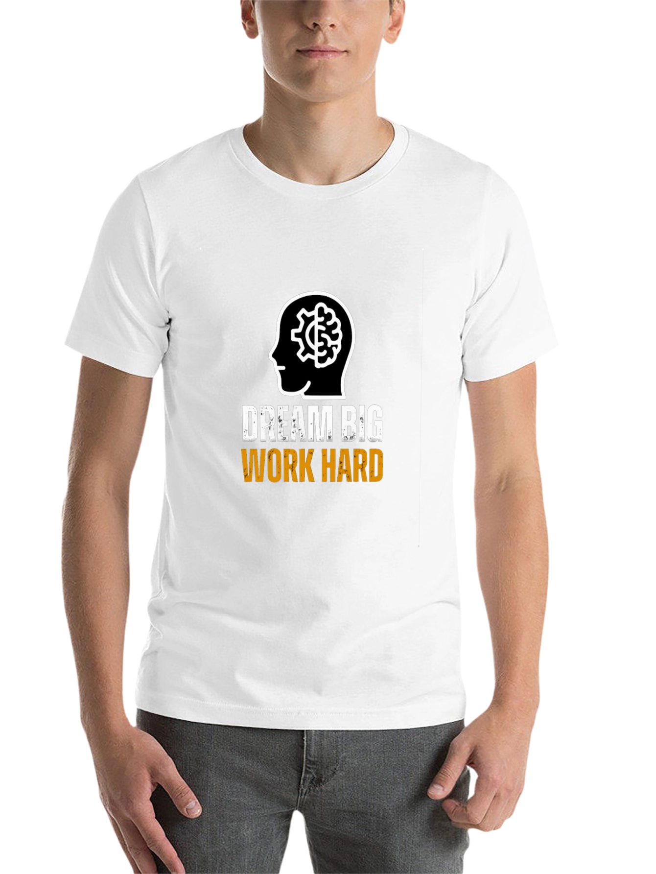 Black Dream Big Work Hard Graphic T-Shirt view 14