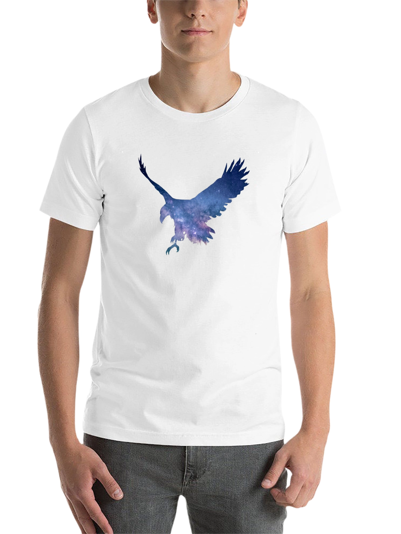 Black Galaxy Eagle Graphic T-Shirt view 14