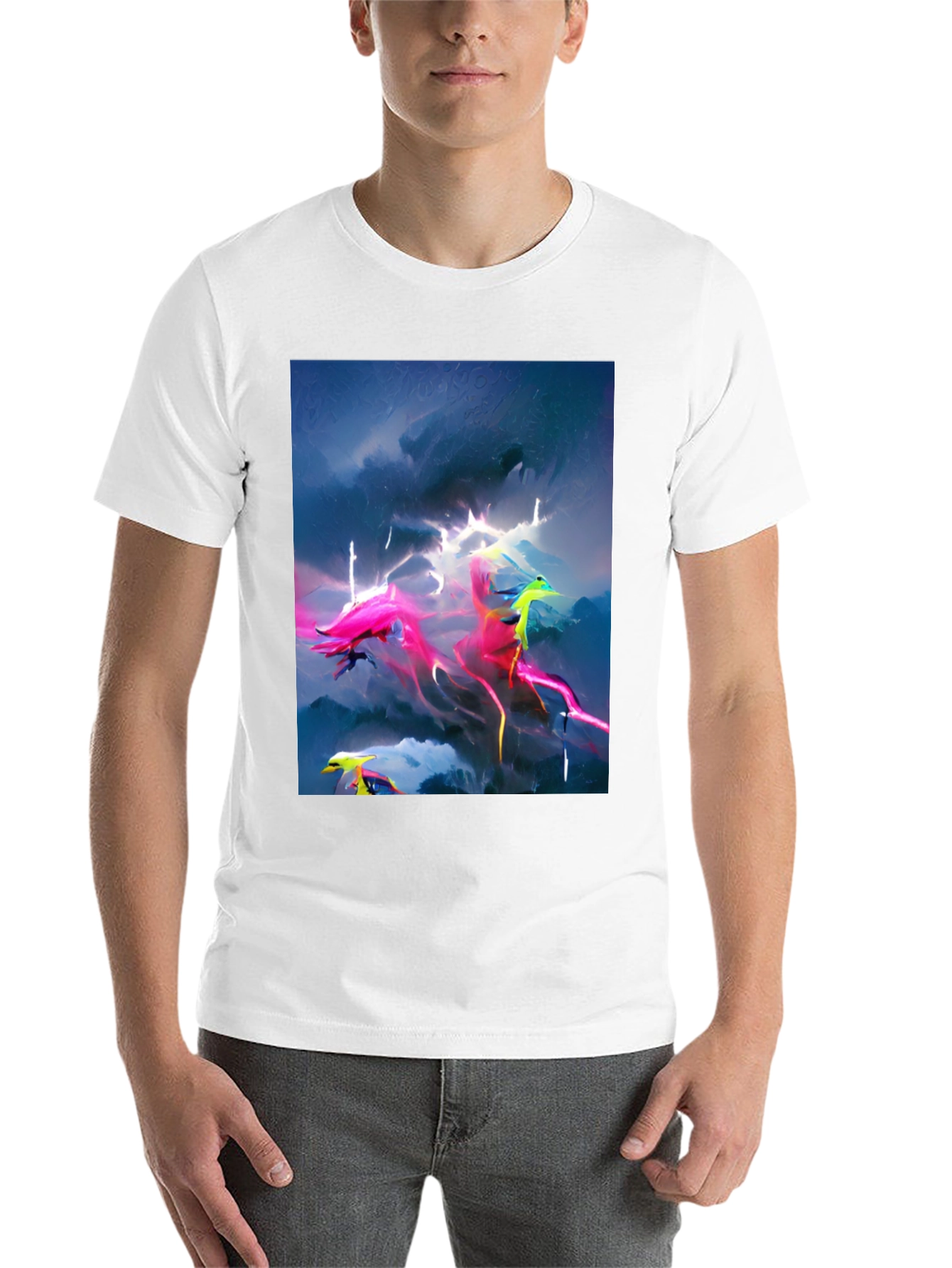 Black Electric Sky Graphic Tee - Vibrant Style view 14