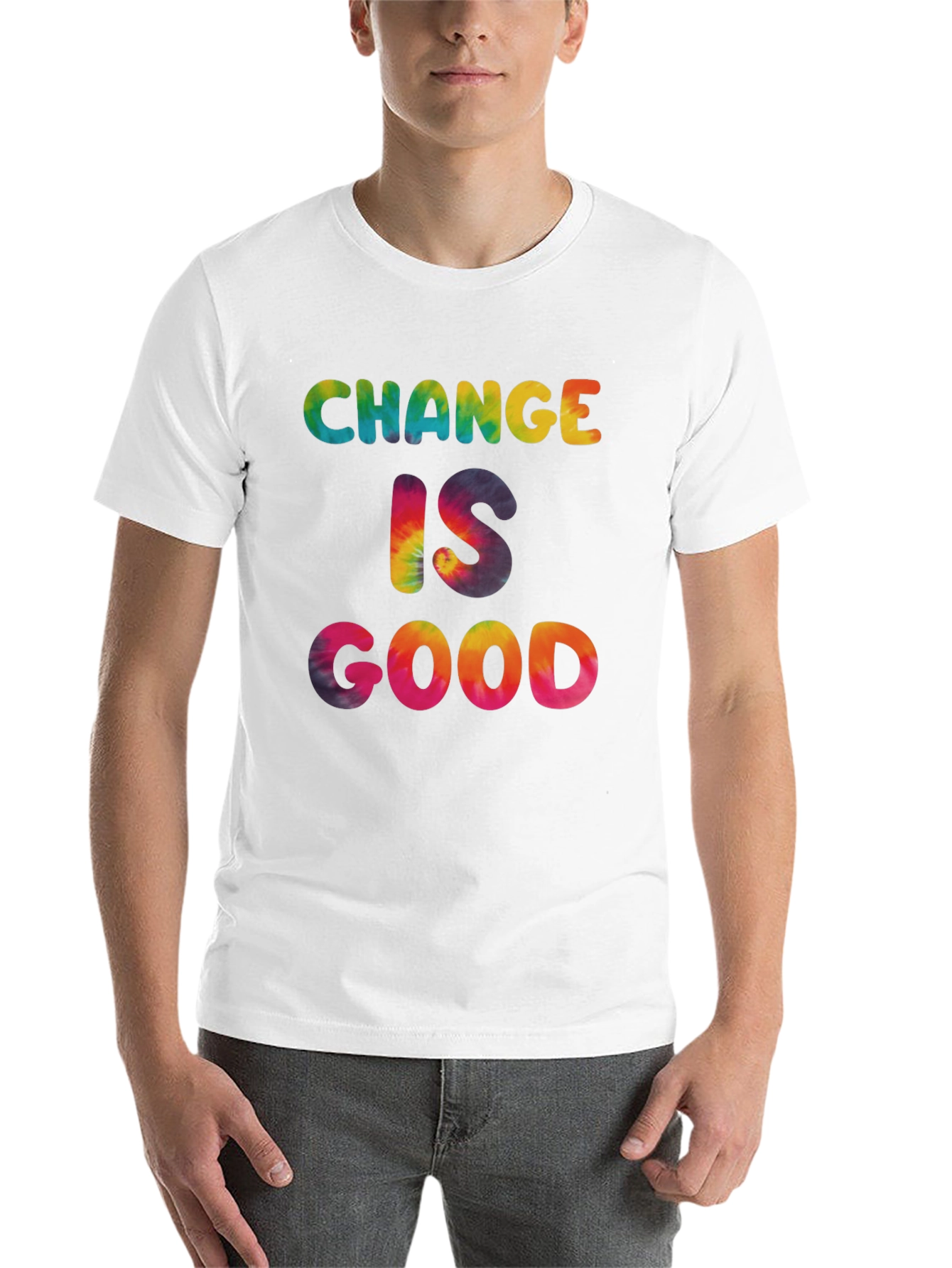 Black Change Is Good Tie Dye Graphic Tee view 14