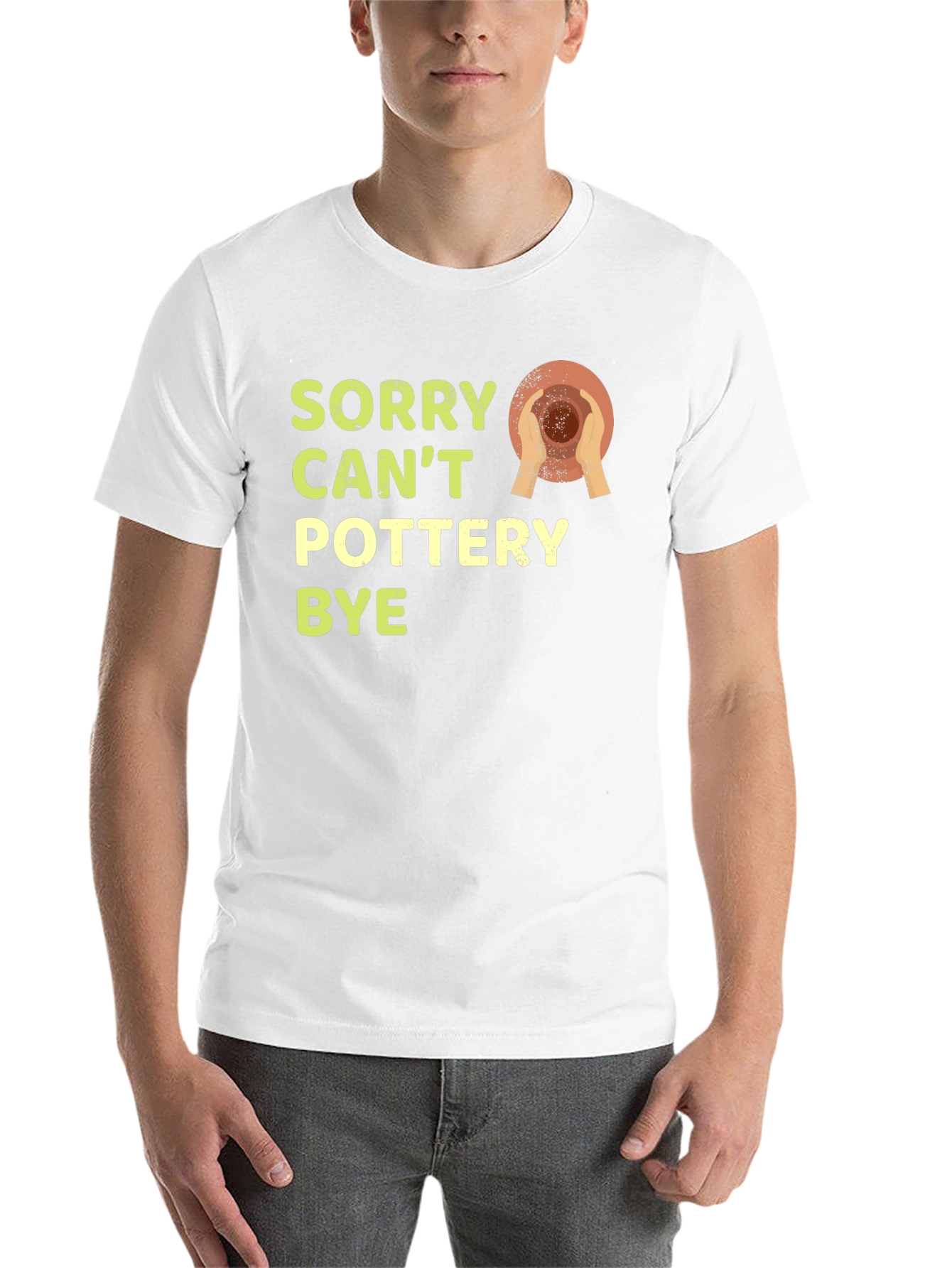 Black Sorry Can't Pottery Bye T-Shirt view 14