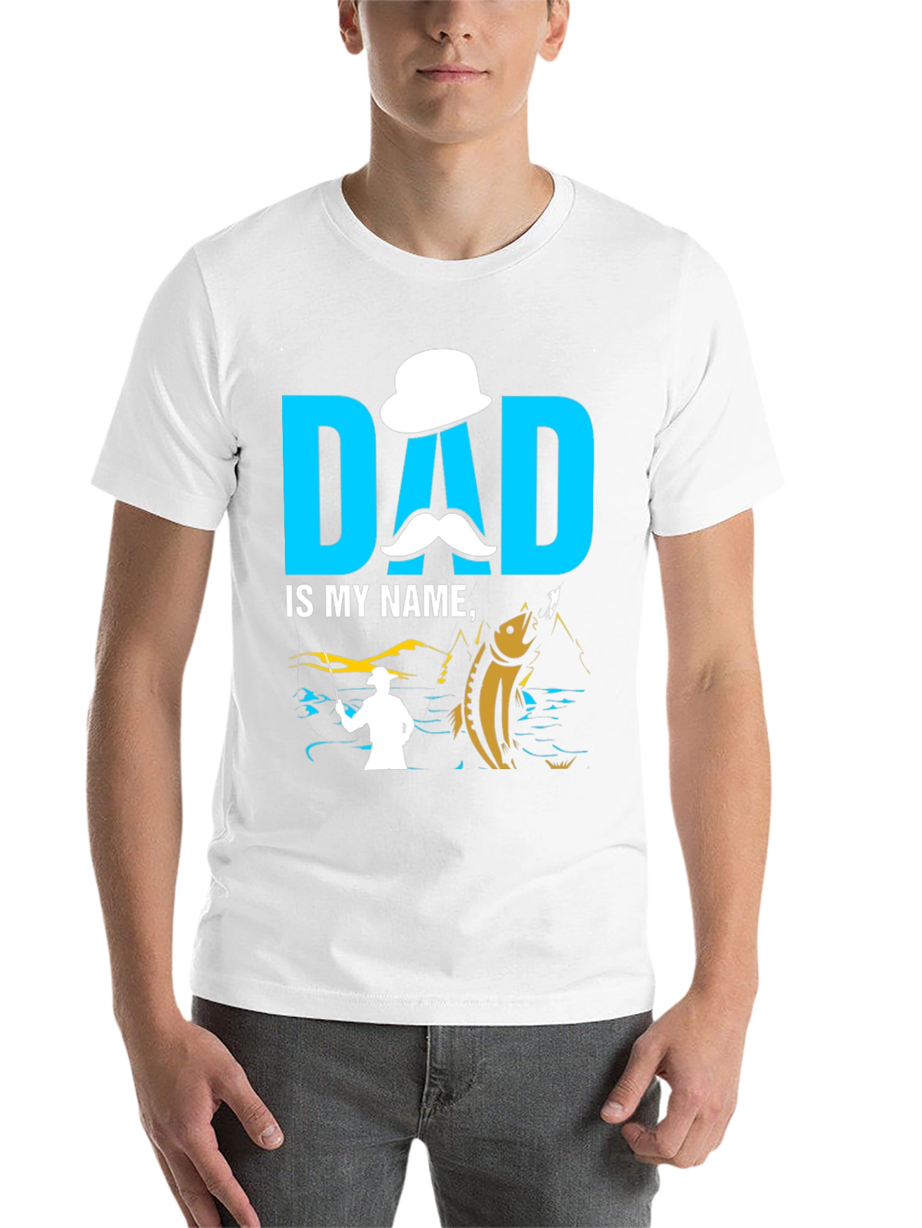 Black Dad is My Name Fishing T-Shirt view 14