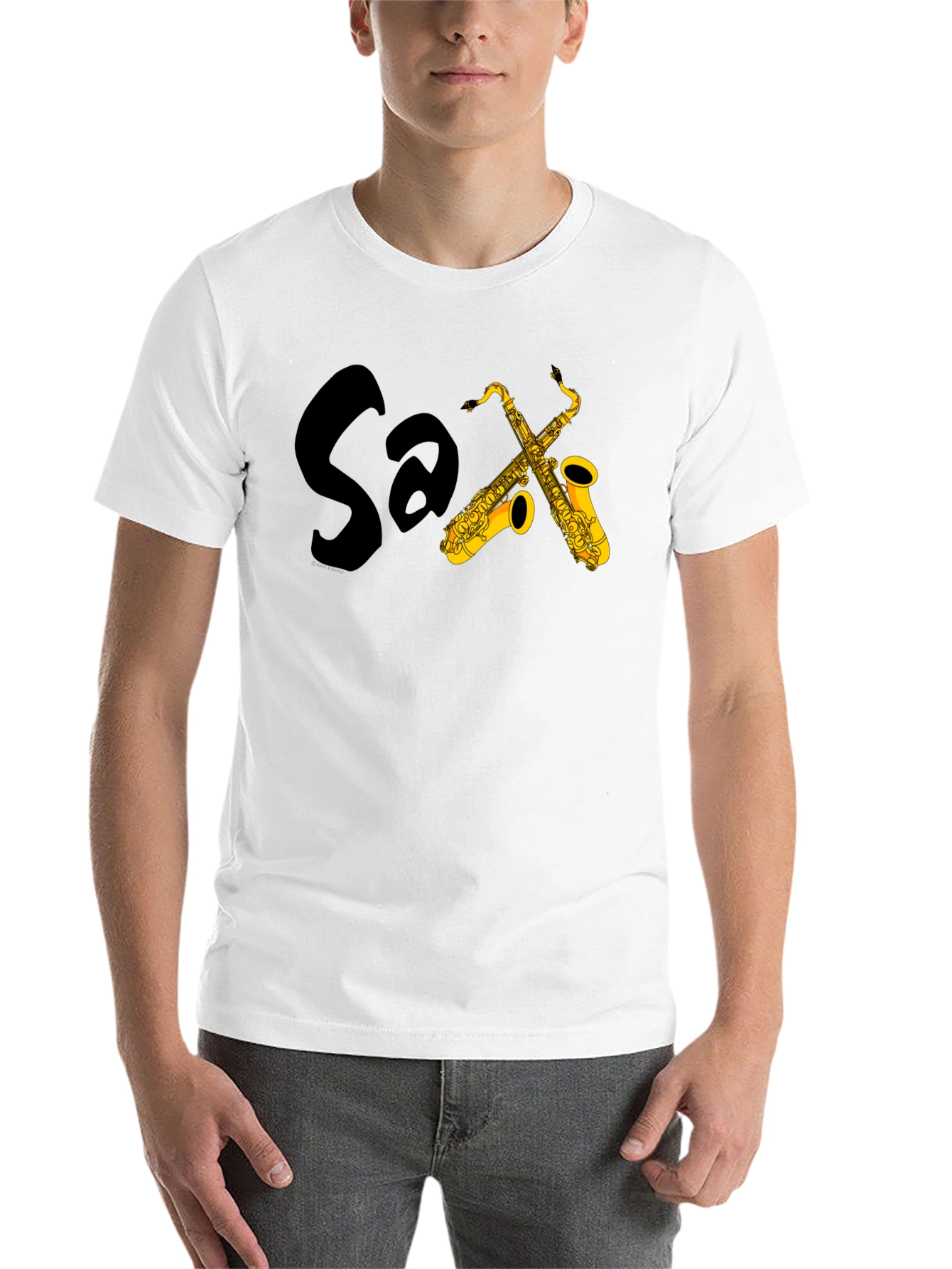 Black Saxophone T-Shirt - Cool Musician Tee view 14