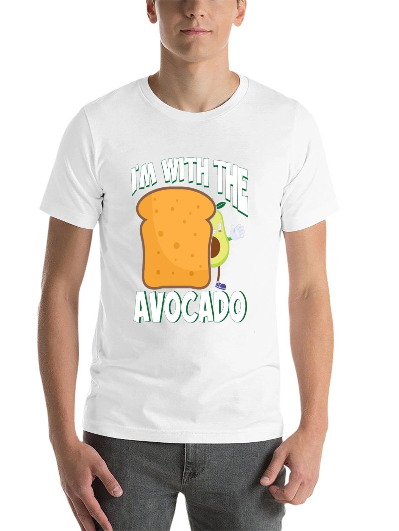 Black I'm With The Avocado T-Shirt Funny Toast Tee view 14