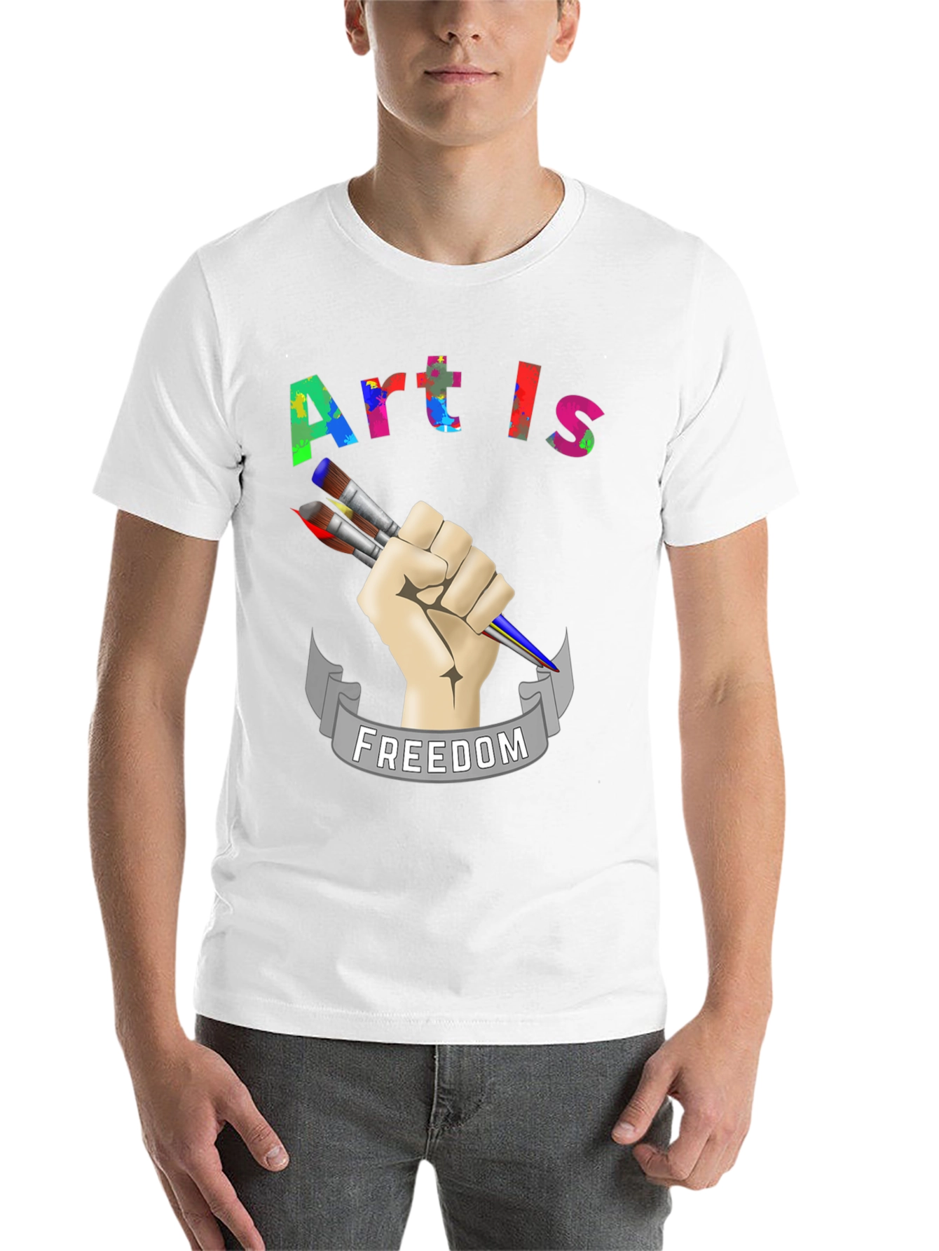 Black Art is Freedom Graphic T-Shirt view 14