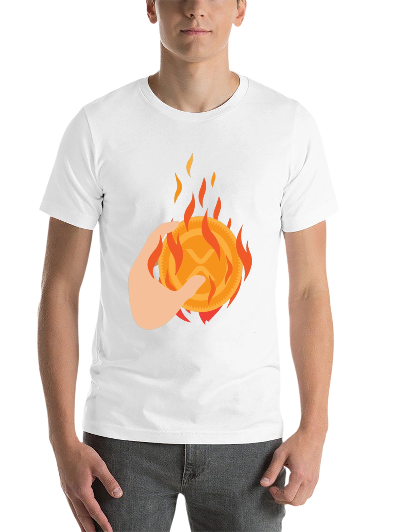 Black Burning XRP Crypto T-Shirt view 14