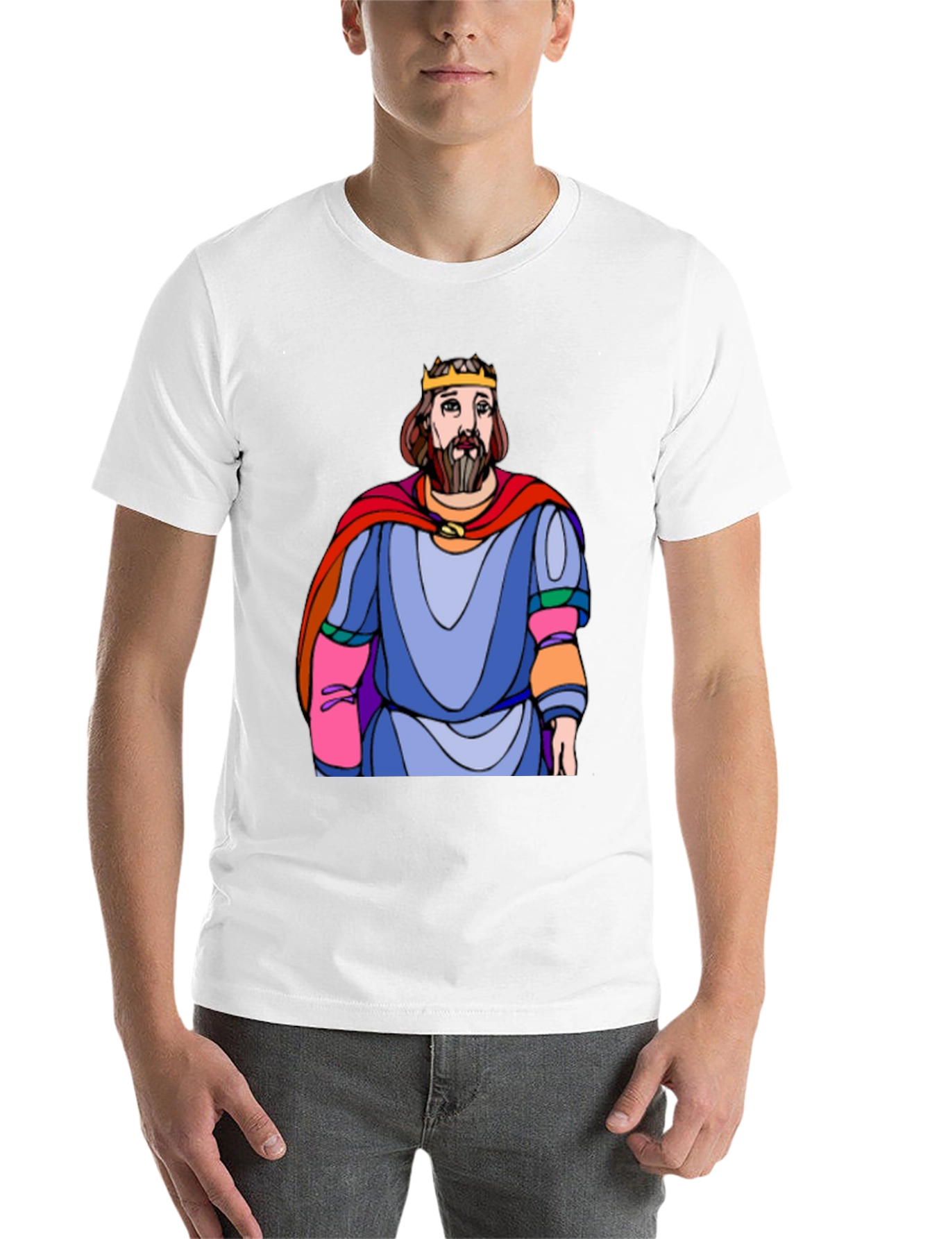 Black King Cartoon Graphic T-Shirt view 14