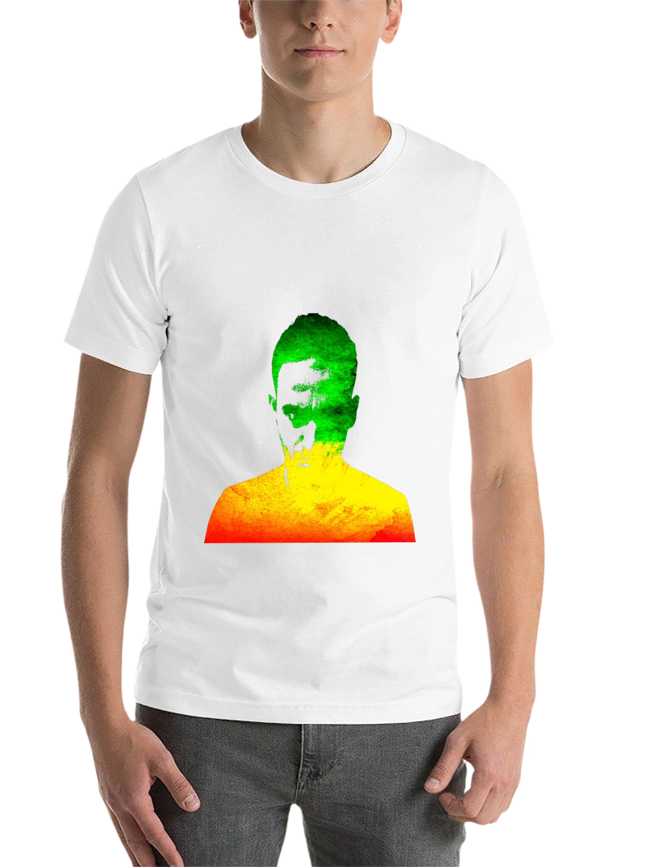 Black Rasta Man Graphic Black T-Shirt Reggae Style view 14