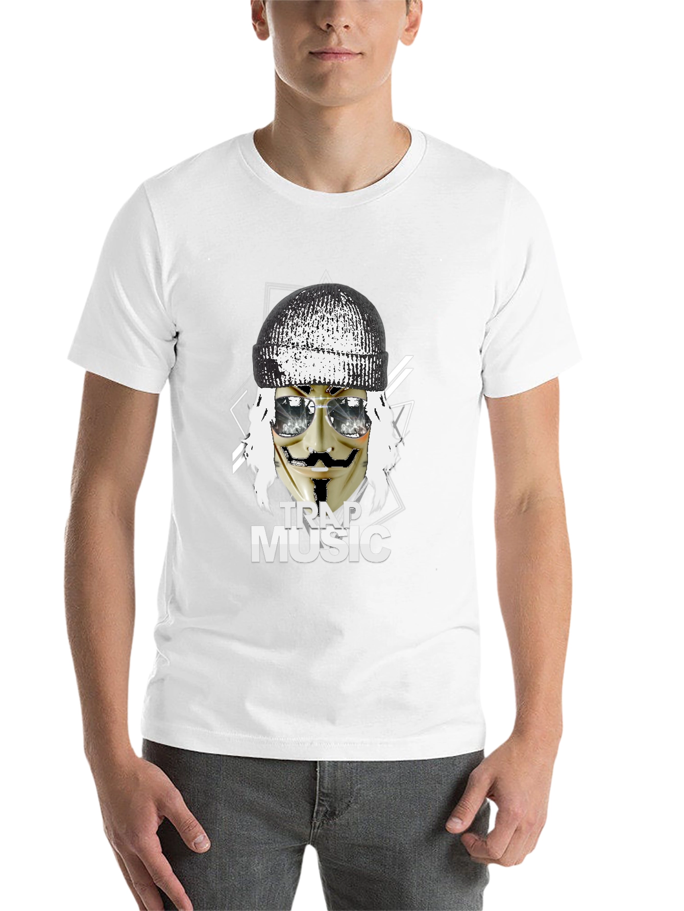Black Trap Music Graphic Black T-Shirt view 14
