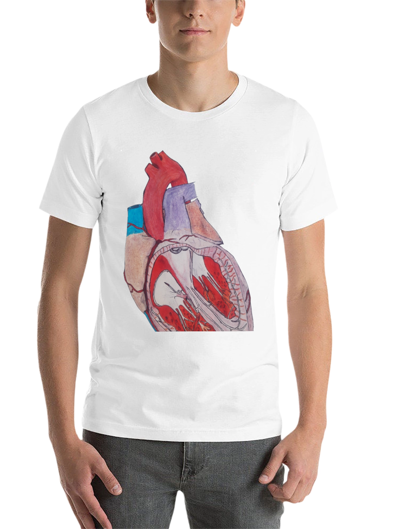 Black Anatomical Heart Graphic Tee - Black view 14