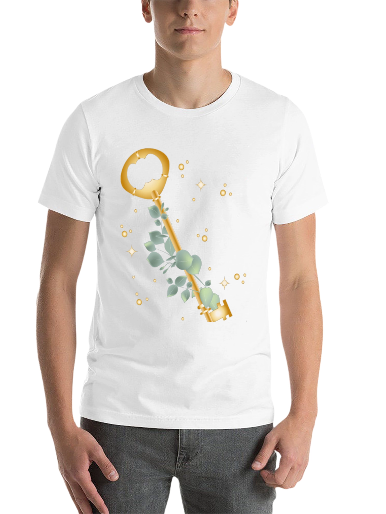 Black Golden Key T-Shirt - Stylish & Unique Design view 14
