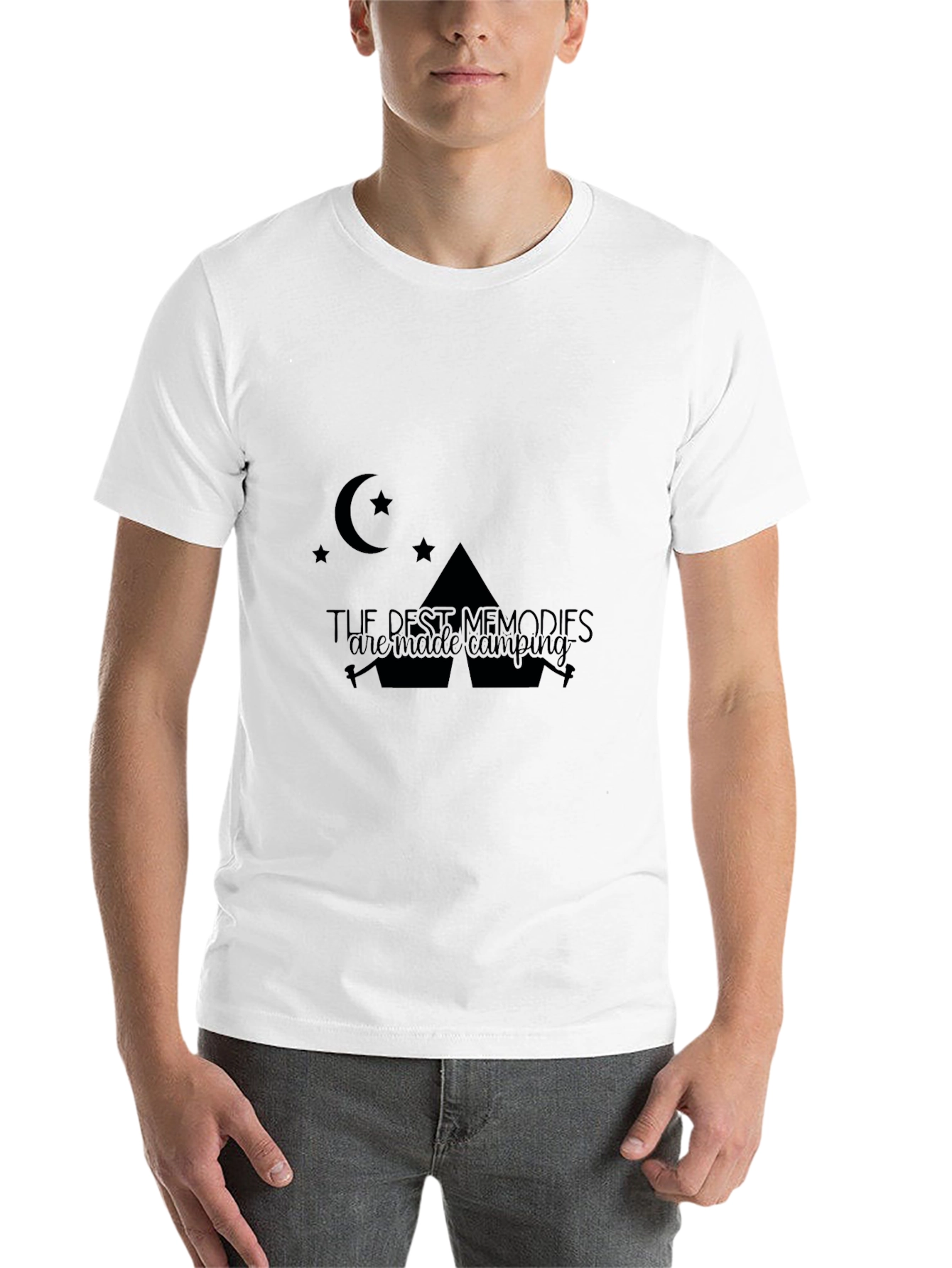 Black Camping Memories T-Shirt - Black view 14