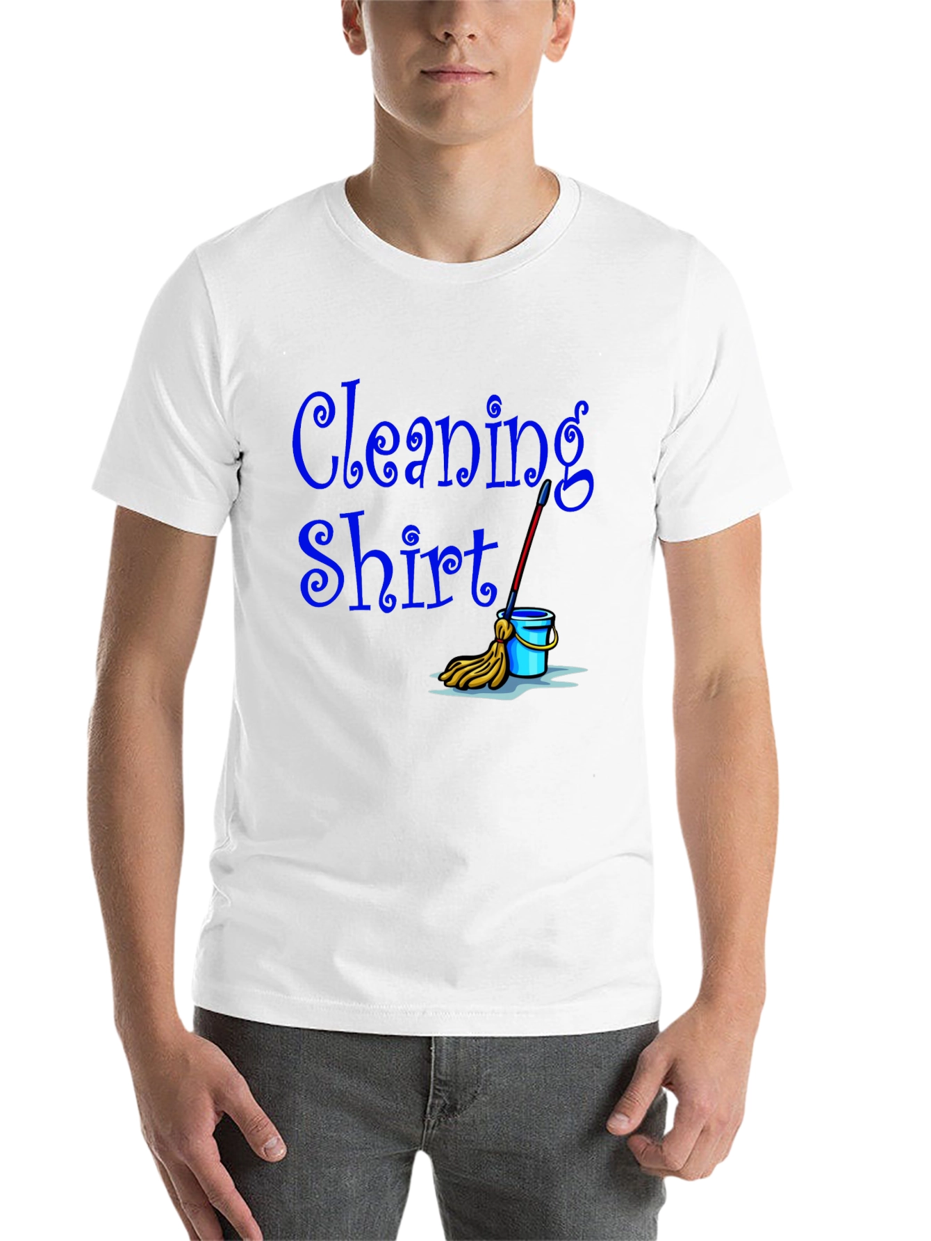 Black Cleaning Shirt - Funny Janitor T-Shirt view 14