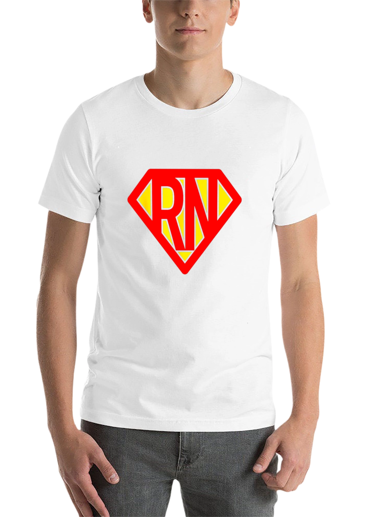 Black RN Superhero T-Shirt - Black Cotton Tee view 14
