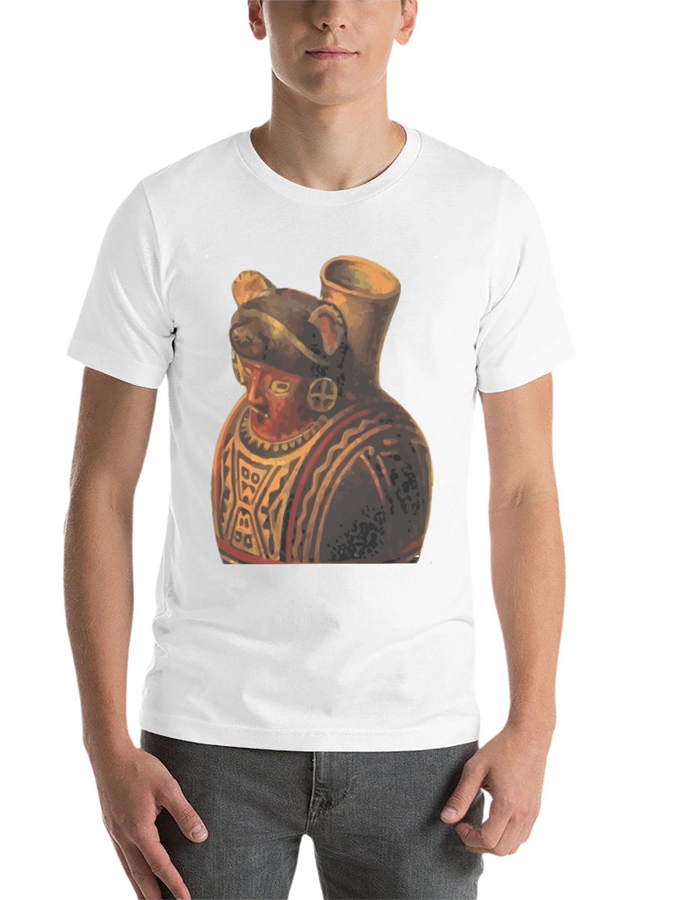 Black Unique Artistic Graphic Tee - Anthropomorphic Pottery view 14