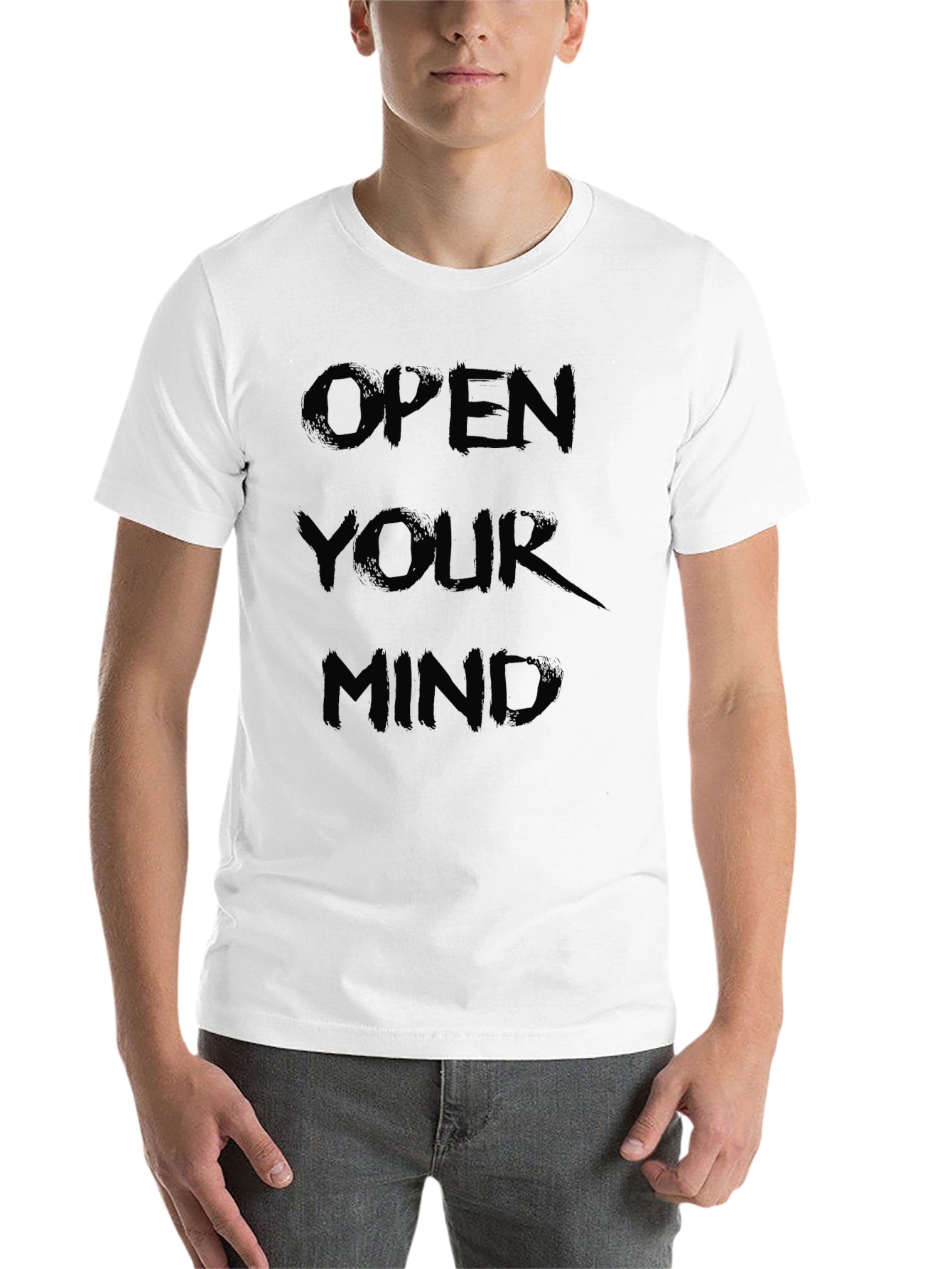 Black Open Your Mind Graphic T-Shirt - Black view 14