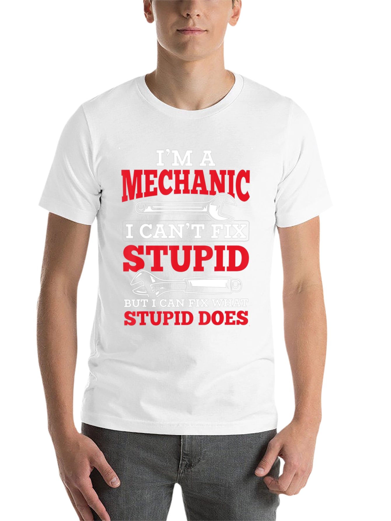 Black I'm A Mechanic Graphic T-Shirt view 14