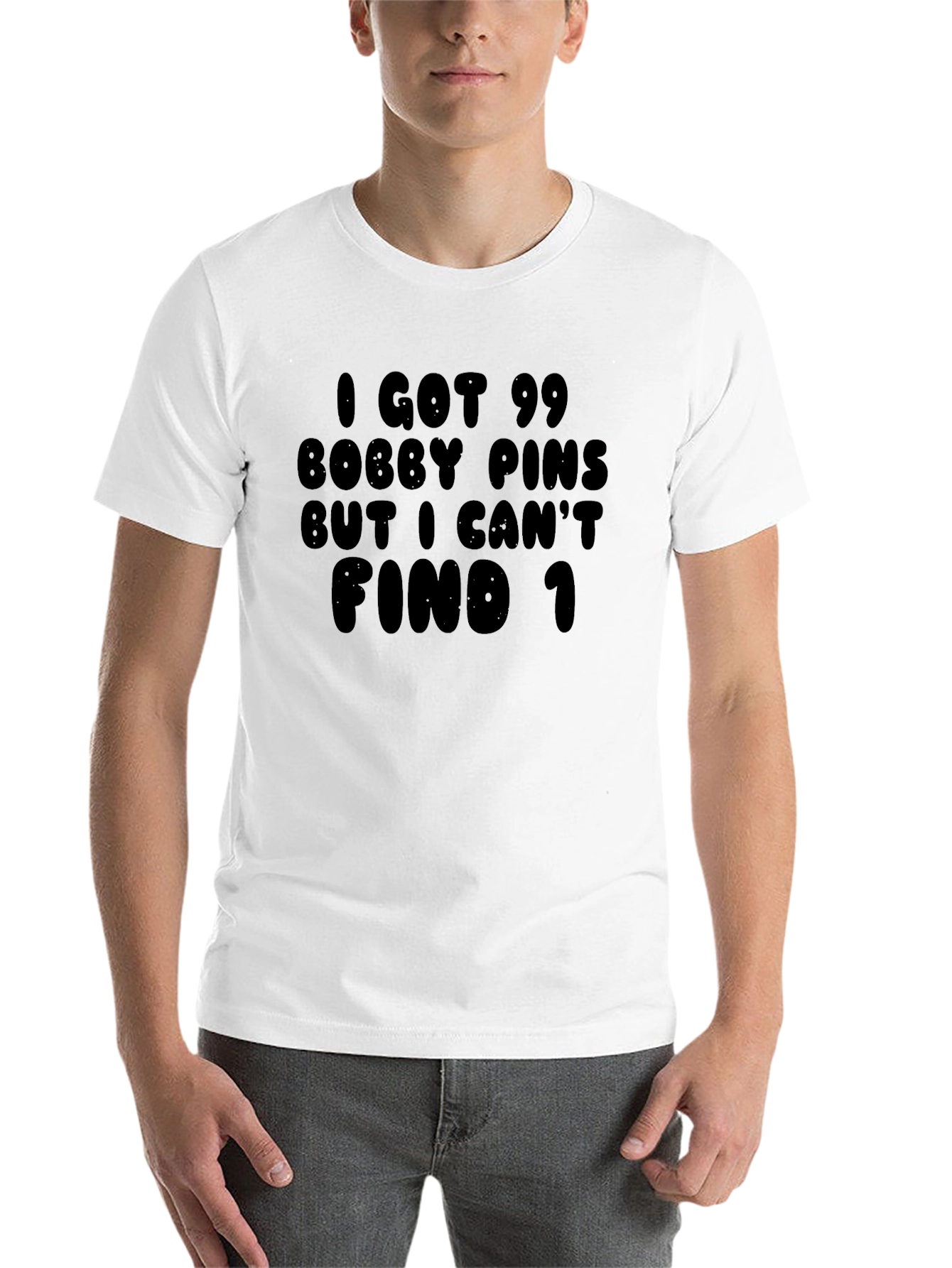 Black Funny Bobby Pins Graphic T-Shirt view 14