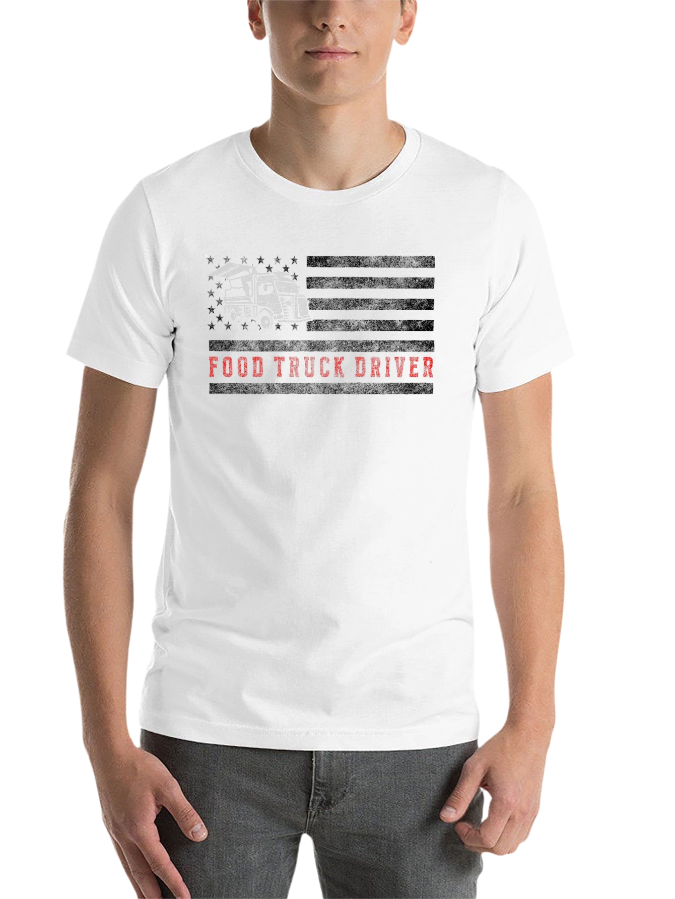 Black Food Truck Driver T-Shirt - Black view 14