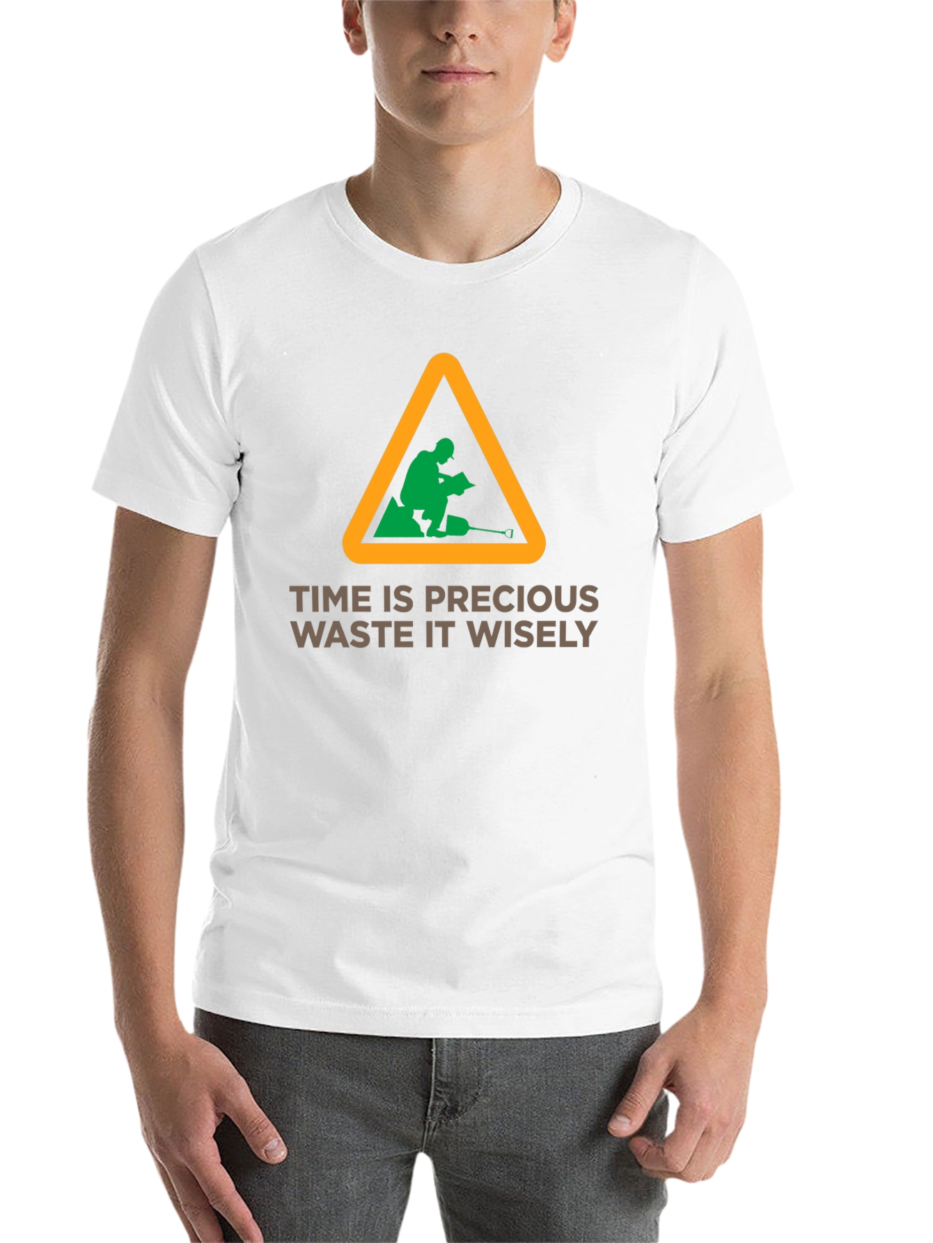 Black Time Is Precious Graphic Tee - Waste It Wisely T-Shirt view 14