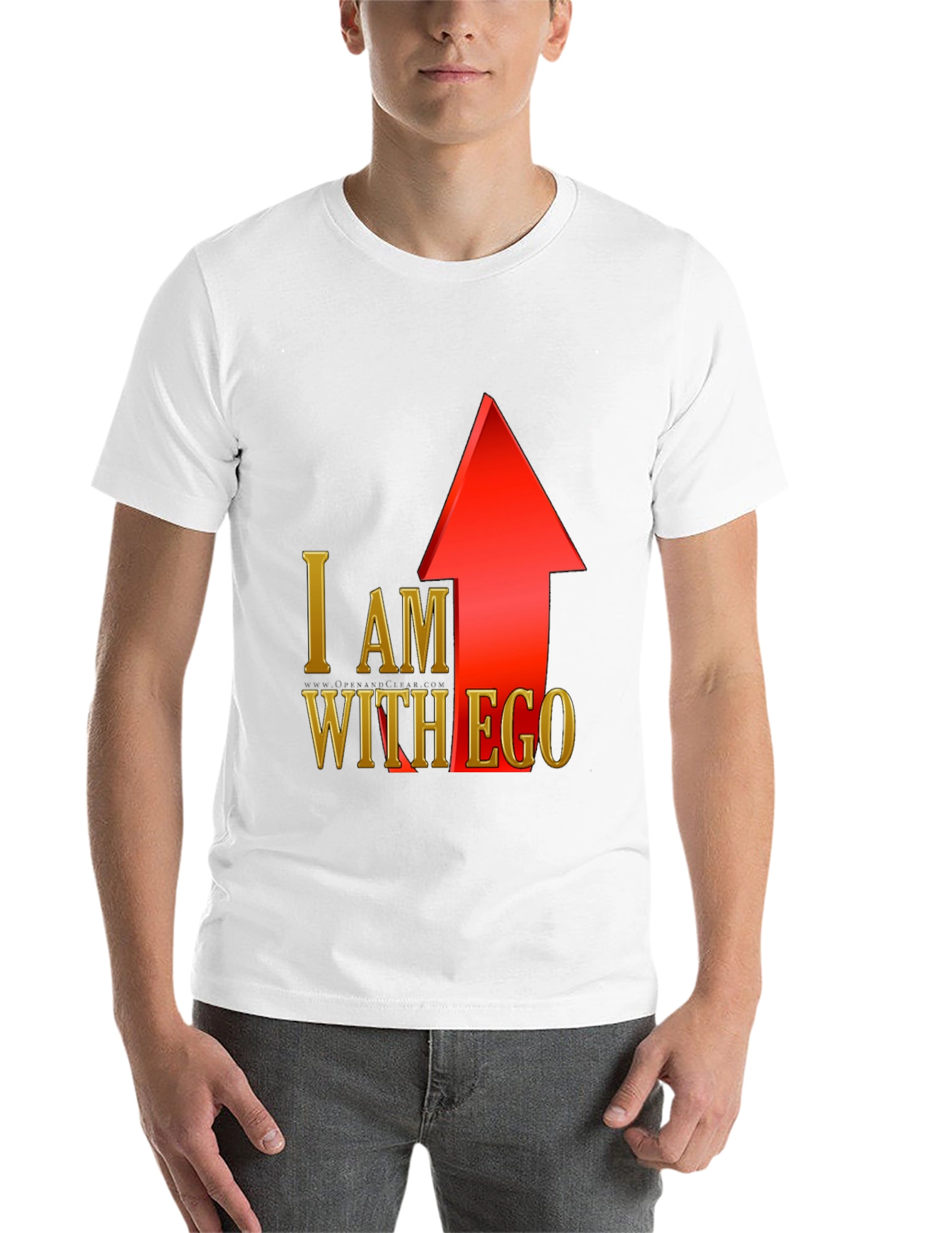 Black I Am With Ego Graphic T-Shirt - Black view 14