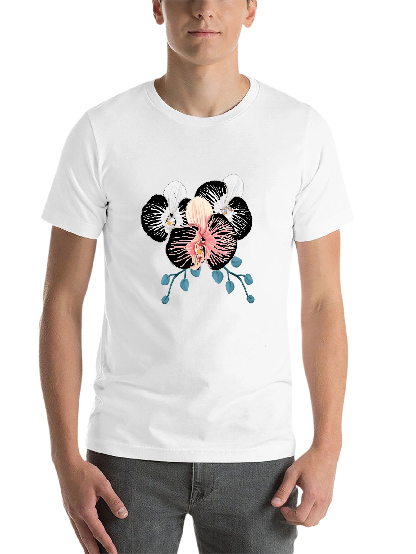 Black Orchid Graphic Print Black T-Shirt view 14