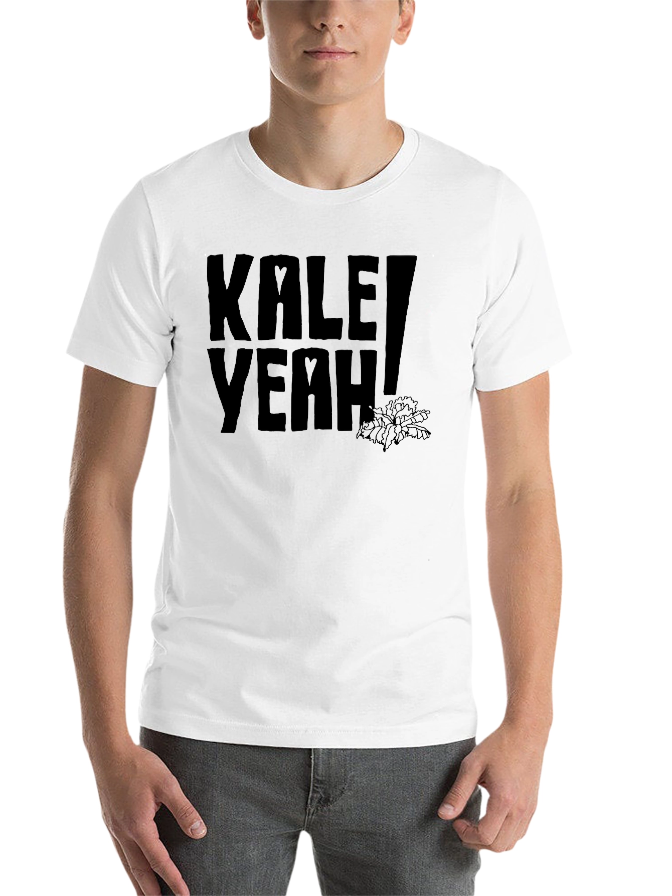 Kale Yeah! Graphic Print Black T-Shirt - 14