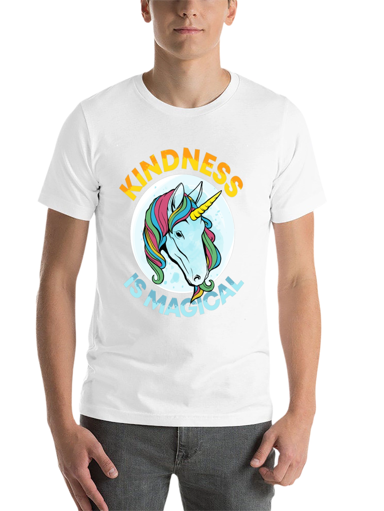 Black Kindness is Magical Unicorn Graphic Tee - Black view 14