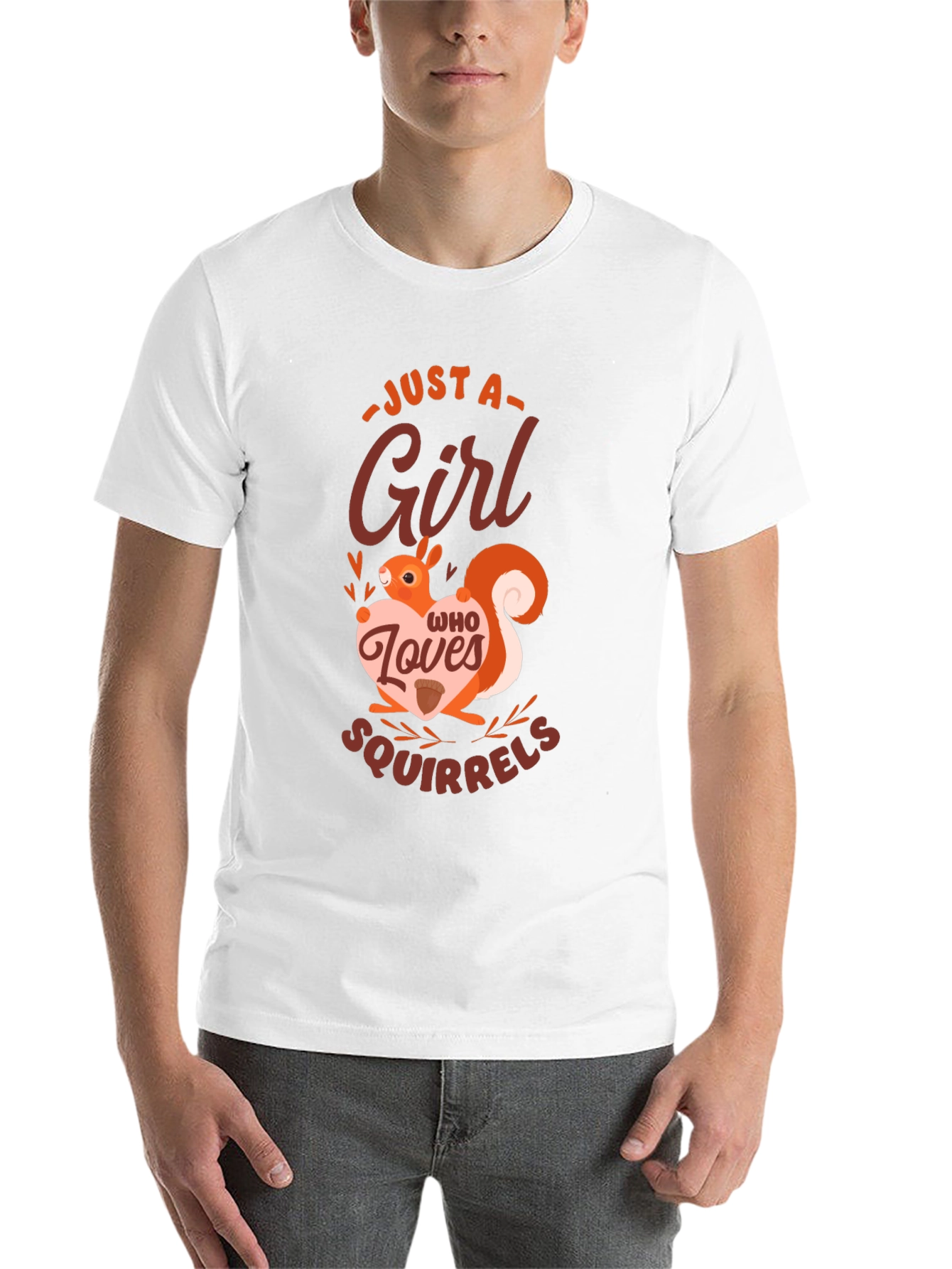 Black Just a Girl Who Loves Squirrels Graphic Tee view 14