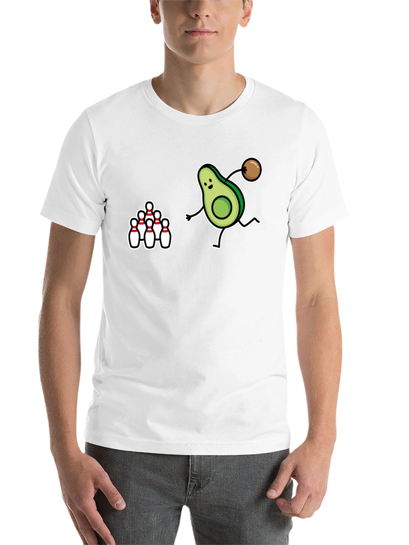 Black Avocado Bowling Strike Graphic T-Shirt view 14