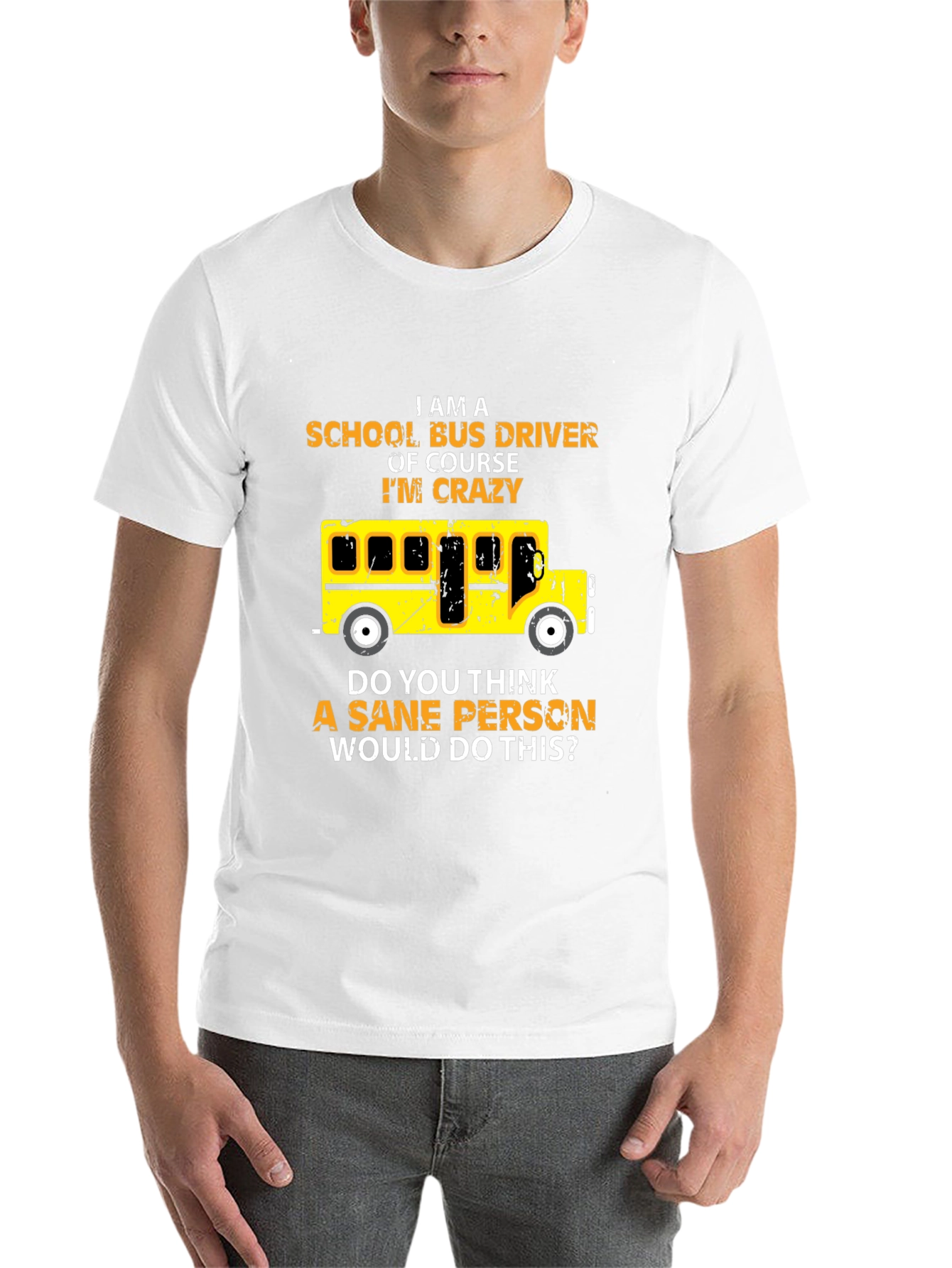 Black Crazy School Bus Driver T-Shirt view 14